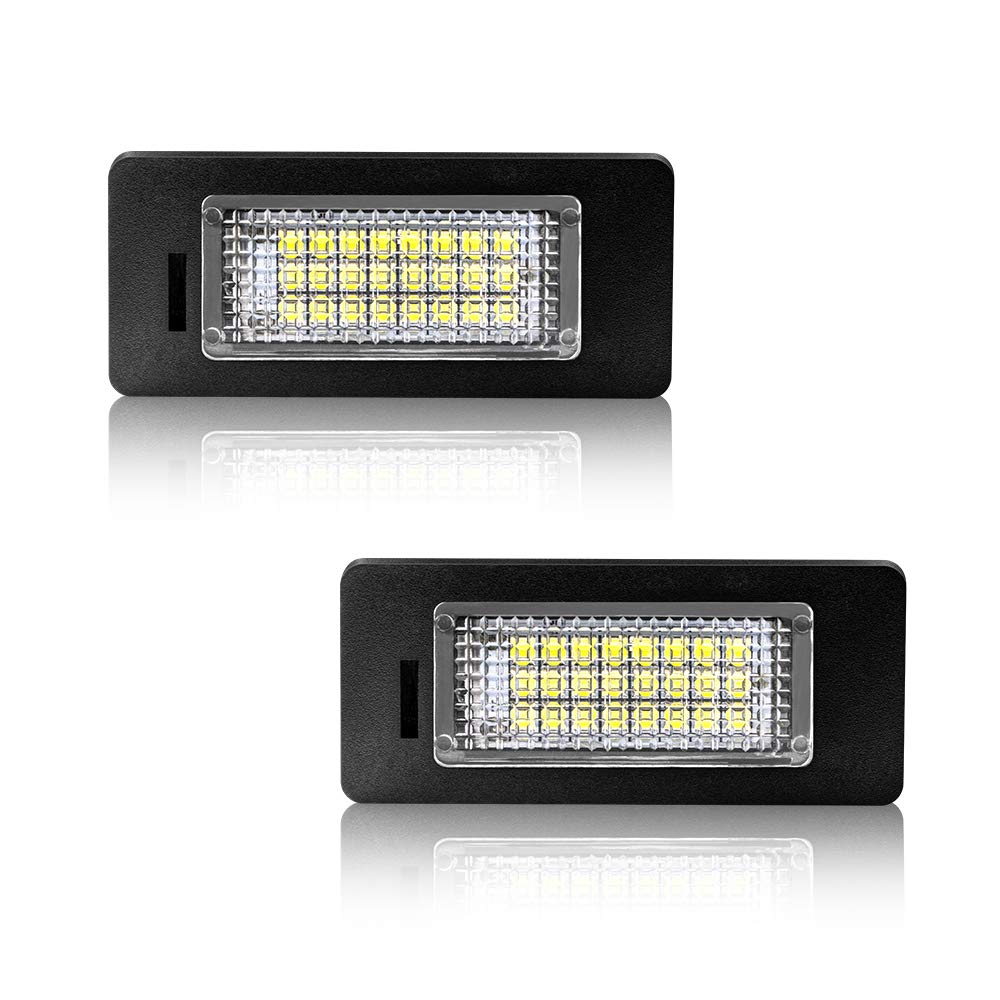 Safego LED Kennzeichenleuchte für E39, 12V 6000K Xenon Weiß, Nummernschildbeleuchtung, E46 E61 E60 E90 E91 E92 E93 F30 F31, 2 Stück, 1 Jahr Garantie von Safego