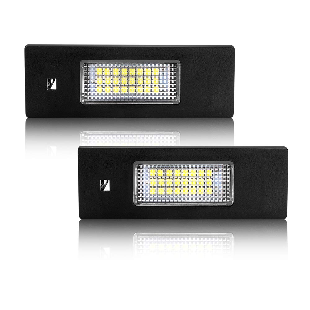Safego LED Kennzeichenleuchte für E87, 12V 6000K Xenon Weiß, Nummernschildbeleuchtung, E81 F20 E63 E64 F12 F13 F06 K48 Z4/E85, 2 Stück, 1 Jahr Garantie von Safego