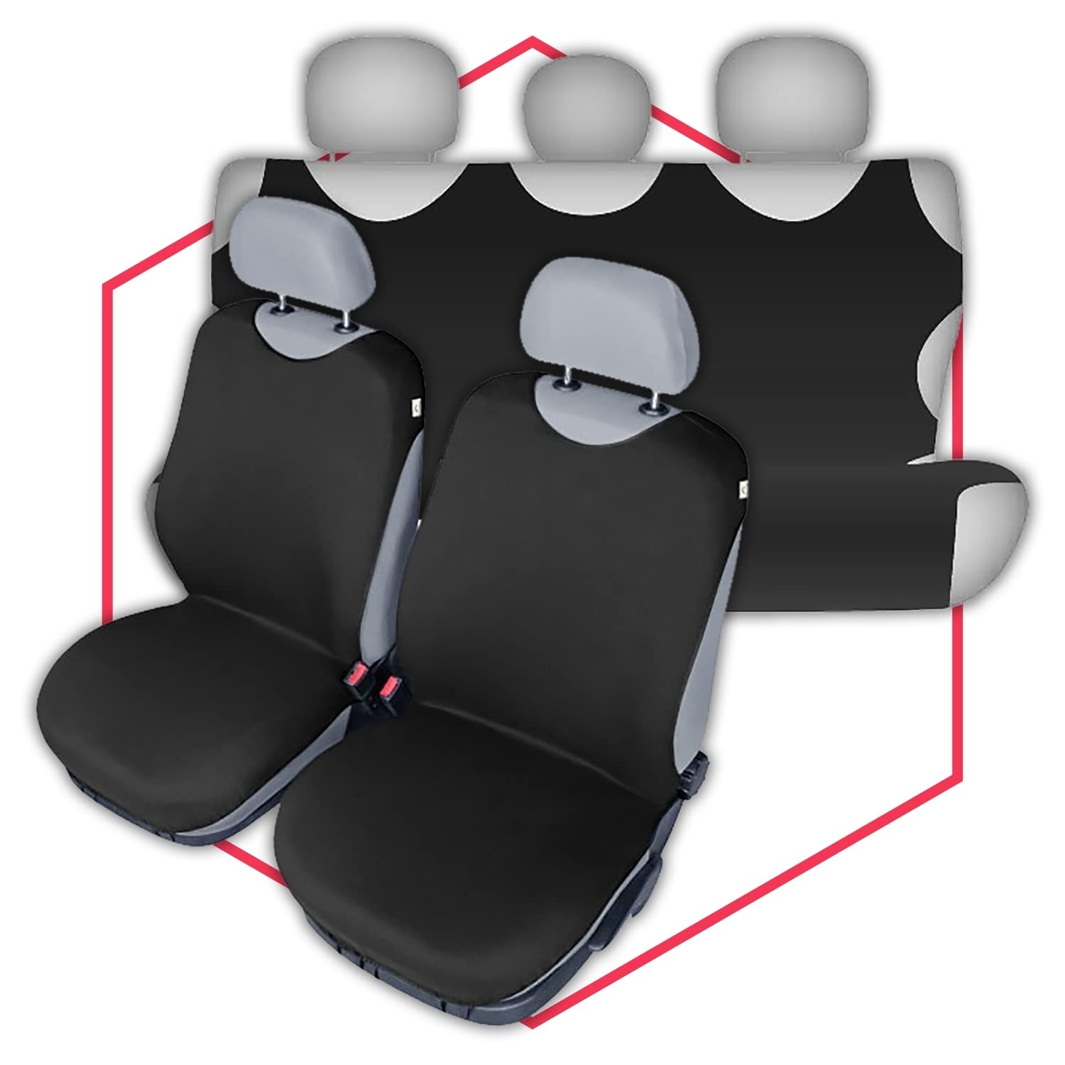 Autositzbezüge Autositzschoner Sitzbezüge Kompatibel mit Hyundai i20 Auto Sitzbezug 100% Baumwolle Autositzauflage Autositz Sitzauflagen Tuning Auto Zubehör Innenraum von Saferide
