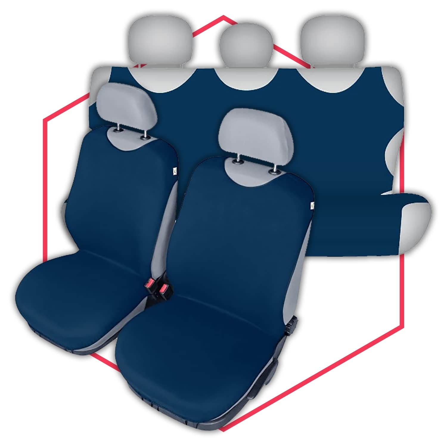 Autositzbezüge Autositzschoner Sitzbezüge Kompatibel mit Hyundai i40 Auto Sitzbezug 100% Baumwolle Autositzauflage Autositz Sitzauflagen Tuning Auto Zubehör Innenraum von Saferide