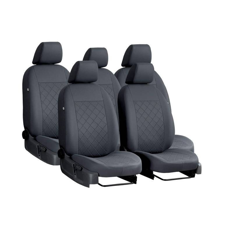 Autositzbezüge Grau 5-Sitze Komplettset Sitzbezug Schonbezüge Autositz Schoner von Saferide