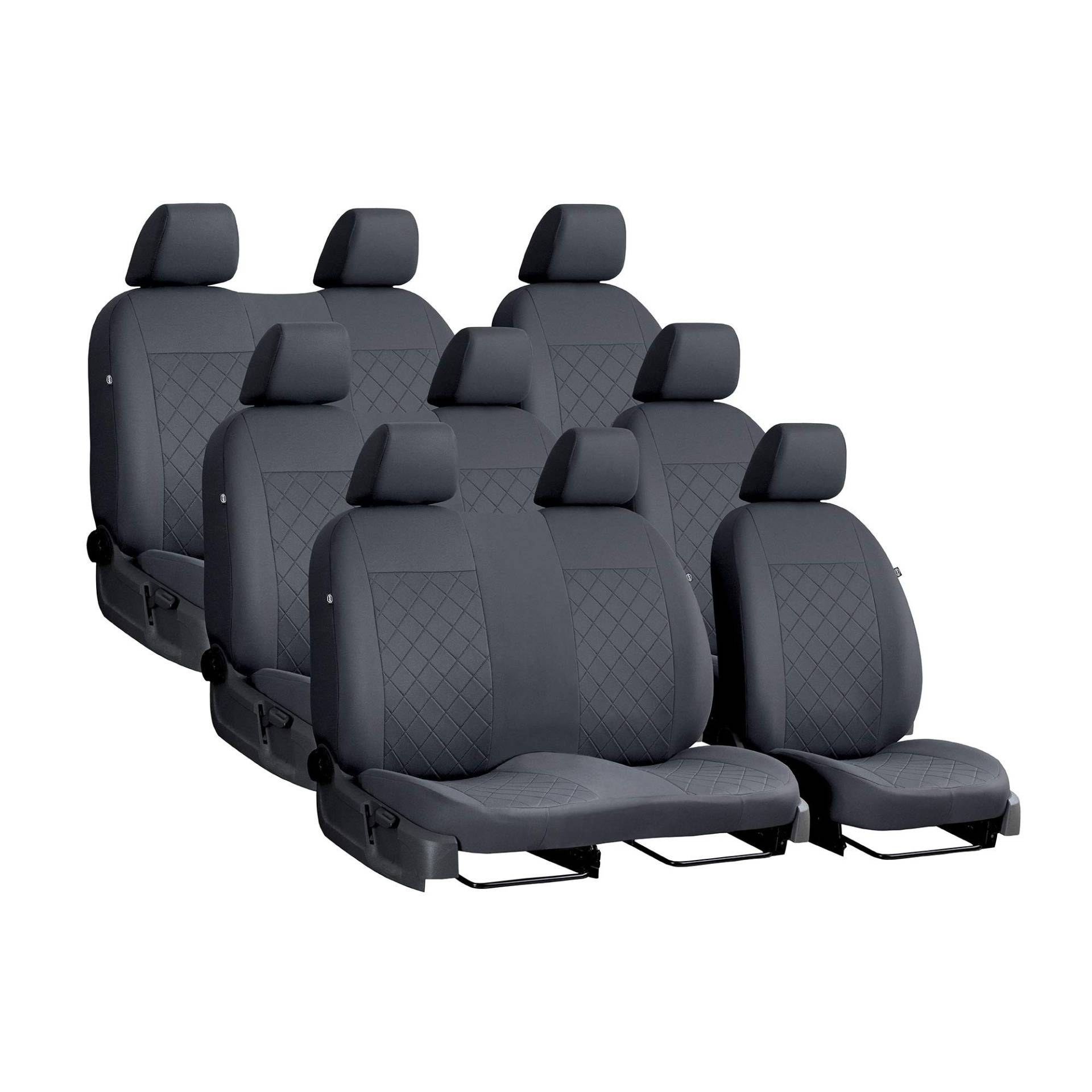 Autositzbezüge Grau 9-Sitze Transporter Set Sitzbezug Schonbezüge Bezug Schoner Autositzbezüge Grau 9-Sitze Transporter Set Sitzbezug Schonbezüge Bezug Schoner von Saferide