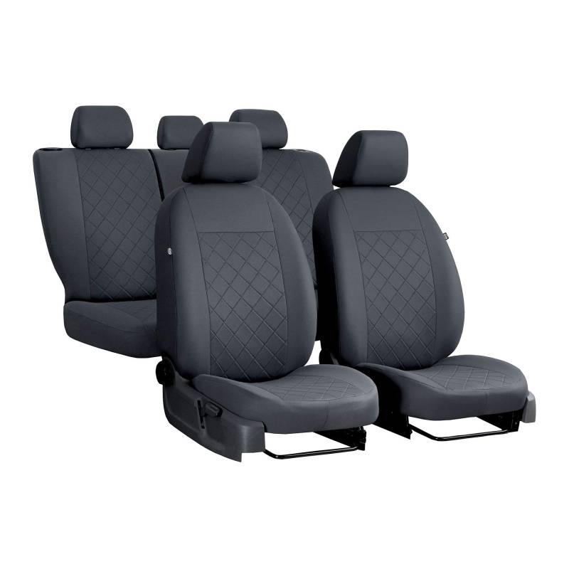 Autositzbezüge Grau Komplettset 5-Sitze Sitzbezug Sitzschoner Auto Schonbezüge von Saferide