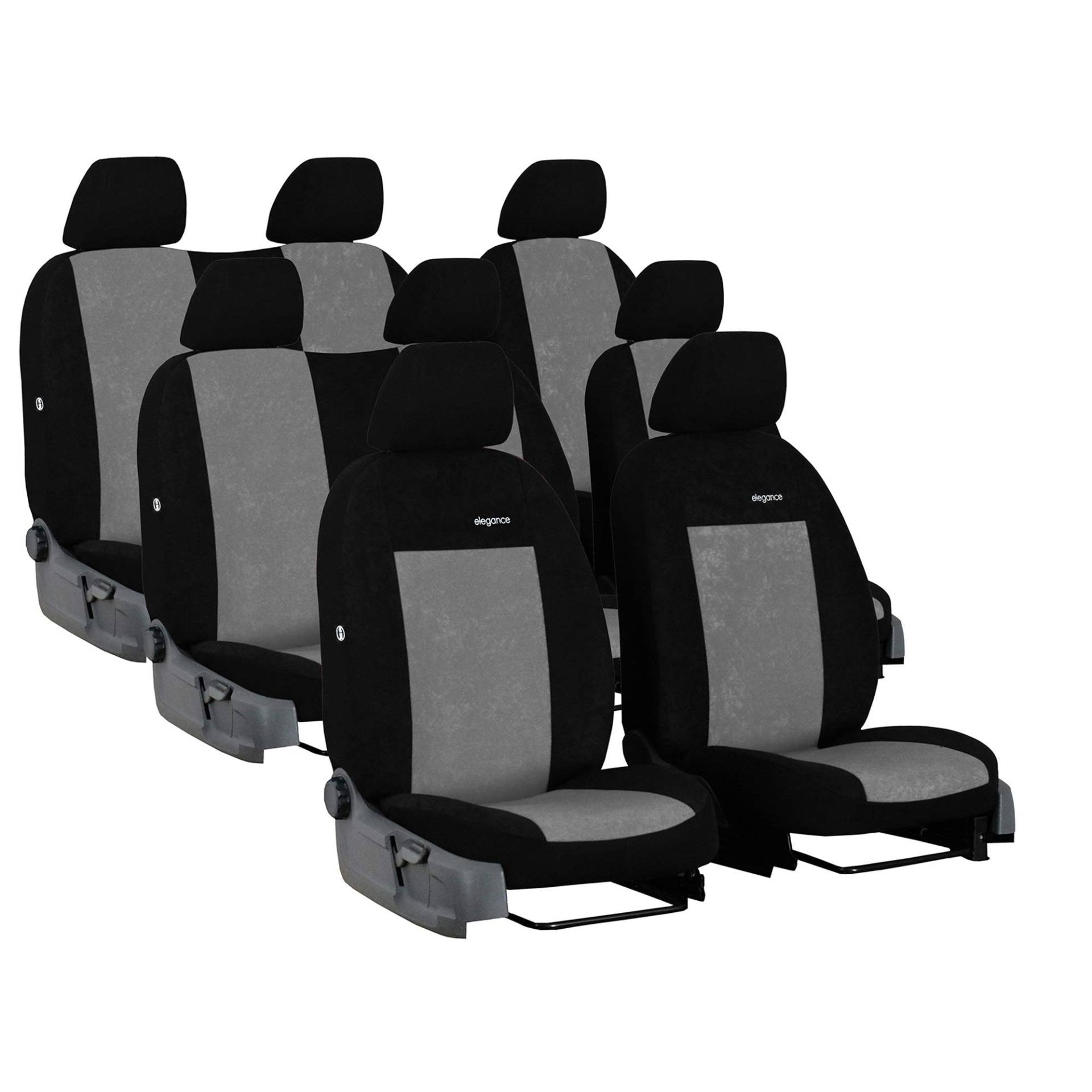 Autositzbezüge Grau Komplettset 8-Sitze Transporter Sitzbezug Schonbezüge Auto Autositzbezüge Grau Komplettset 8-Sitze Transporter Sitzbezug Schonbezüge Auto von Saferide