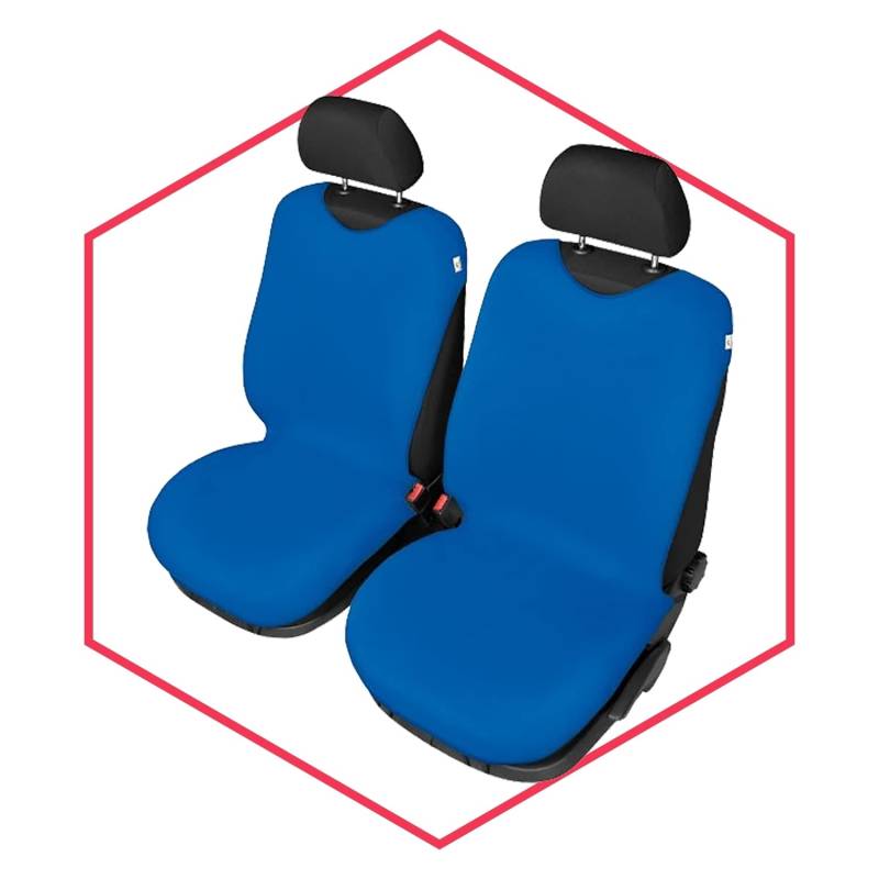Autositzbezüge Universal Schonbezüge Sitzauflagen Auto Sitzbezüge Baumwolle für Airbag geeignet 1+1 Autositze vorne PKW für Vordersitze Blau von Saferide