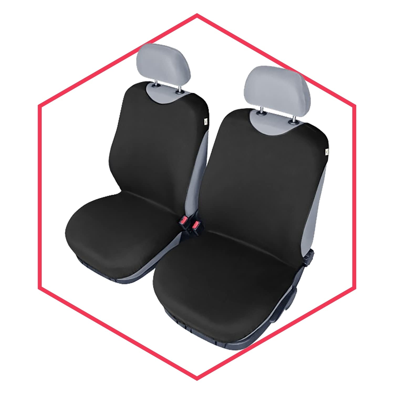 Autositzbezüge Universal Schonbezüge Sitzauflagen Auto Sitzbezüge Baumwolle für Airbag geeignet 1+1 Autositze vorne PKW für Vordersitze Schwarz von Saferide