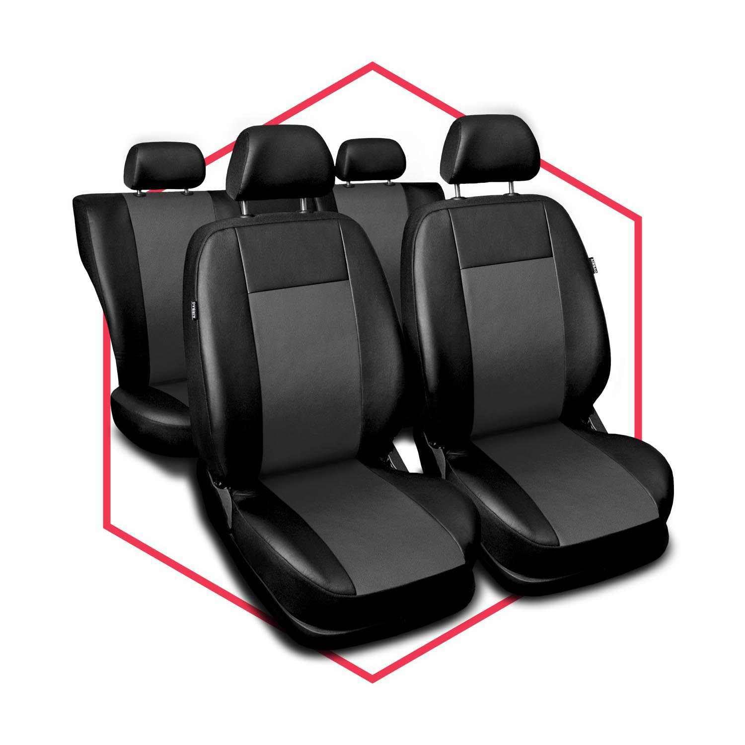 Autositzbezüge universal Auto Sitzbezüge kompatibel mit Peugeot 5008 Kunstleder Autoschonbezüge Grau Sitzauflage Vorne und Hinten Autositzbezüge universal Auto Sitzbezüge kompatibel mit Peugeot 5008 Kunstleder Autoschonbezüge Grau Sitzauflage Vorne und Hinten von Saferide
