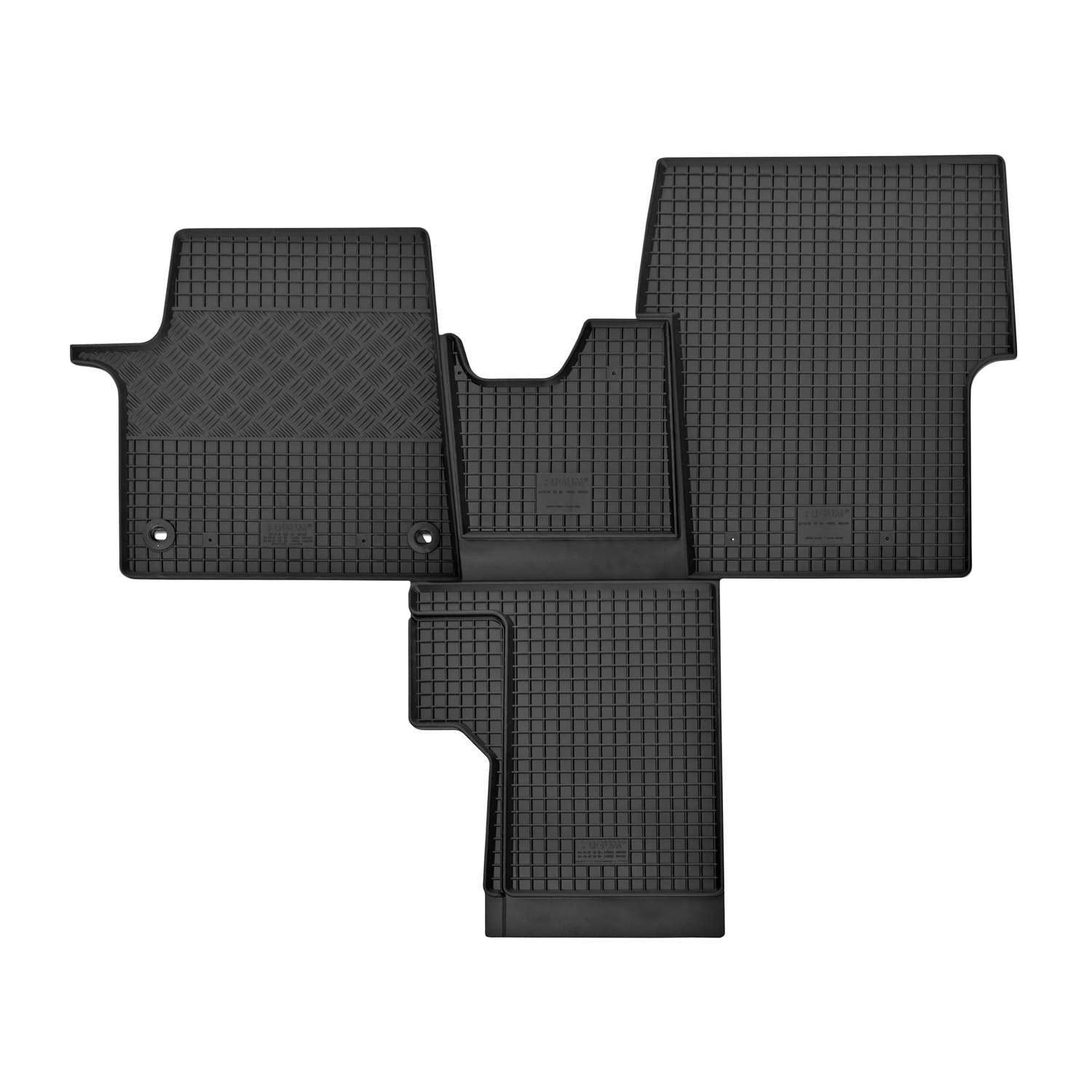 Fußmatten kompatibel mit Citroen SpaceTourer 2 Sitze 2016- Gummi Auto 100% passgenaue Gummimatten Automatten Antirutsch Schwarz von Saferide