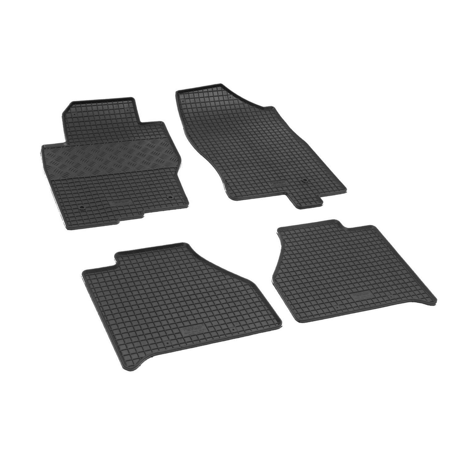 Fußmatten kompatibel mit Nissan Navara 2010-2015 Gummi Auto 100% passgenaue Gummimatten Automatten Antirutsch Schwarz von Saferide