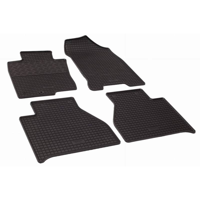 Fußmatten kompatibel mit Nissan Navara 2016- Gummi Auto 100% passgenaue Gummimatten Automatten Antirutsch Schwarz von Saferide