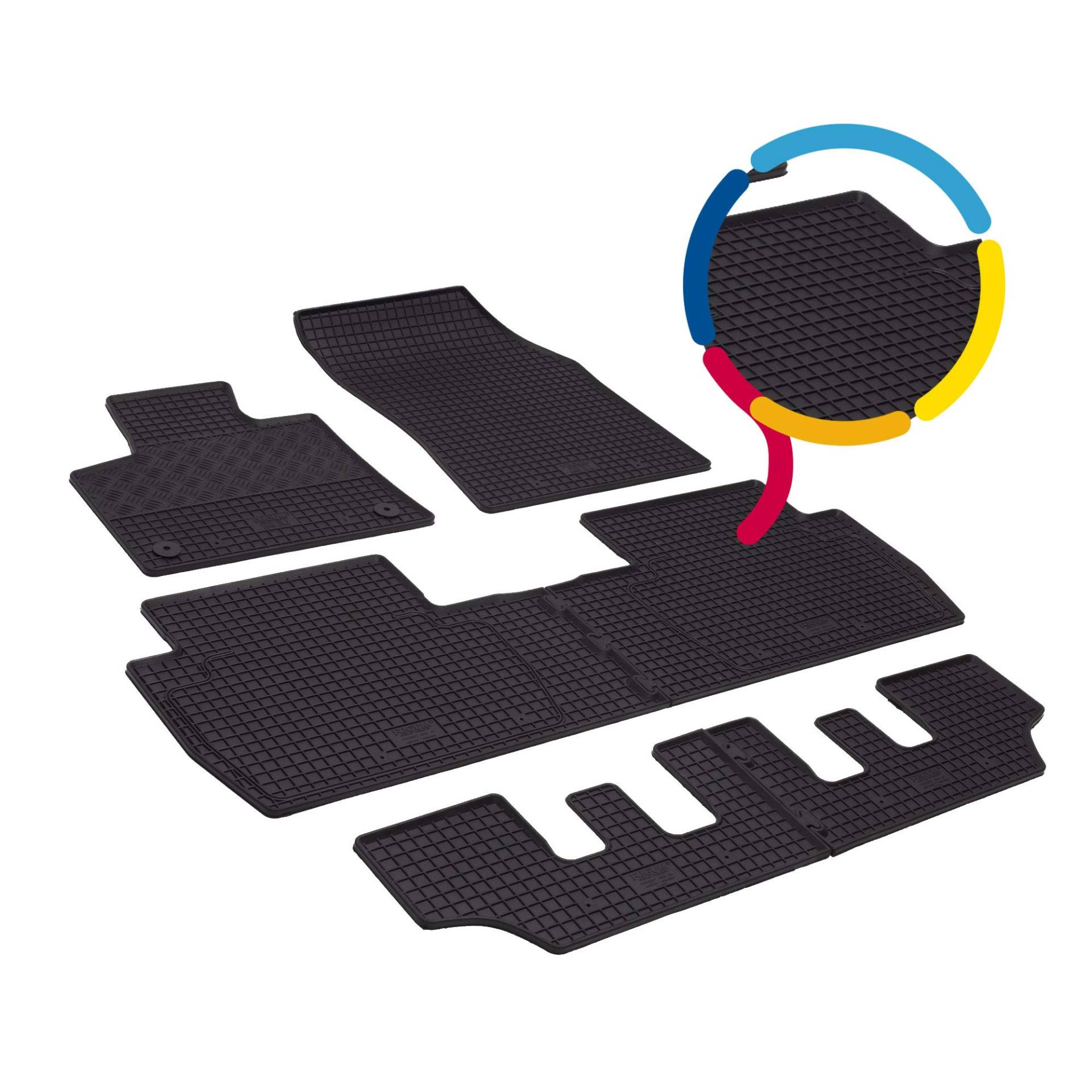 Fußmatten kompatibel mit Peugeot 3008 2017-2021 Gummi Auto 100% passgenaue Gummimatten Automatten Antirutsch Schwarz von Saferide