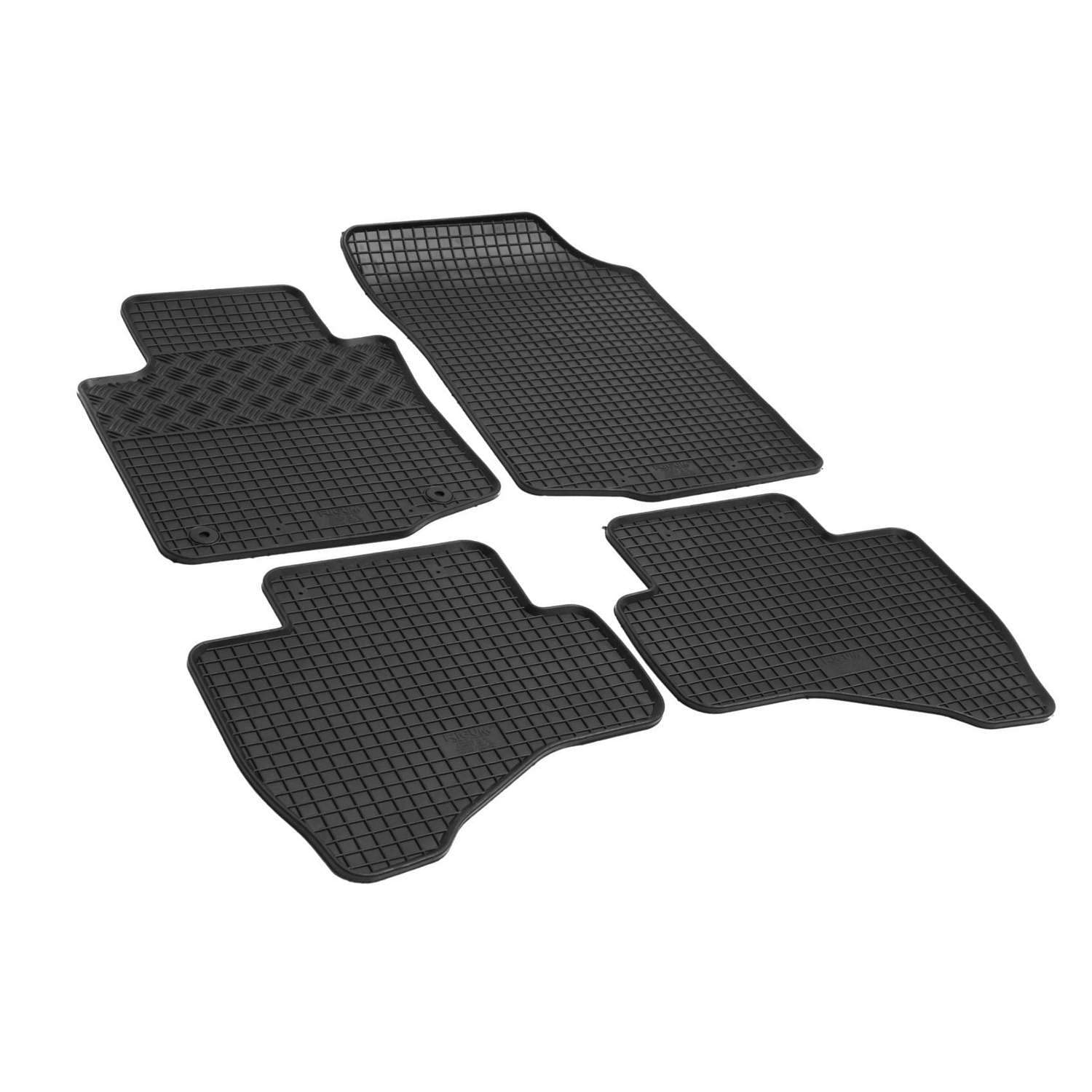 Fußmatten kompatibel mit Toyota Aygo 2014- Gummi Auto 100% passgenaue Gummimatten Automatten Antirutsch Schwarz von Saferide