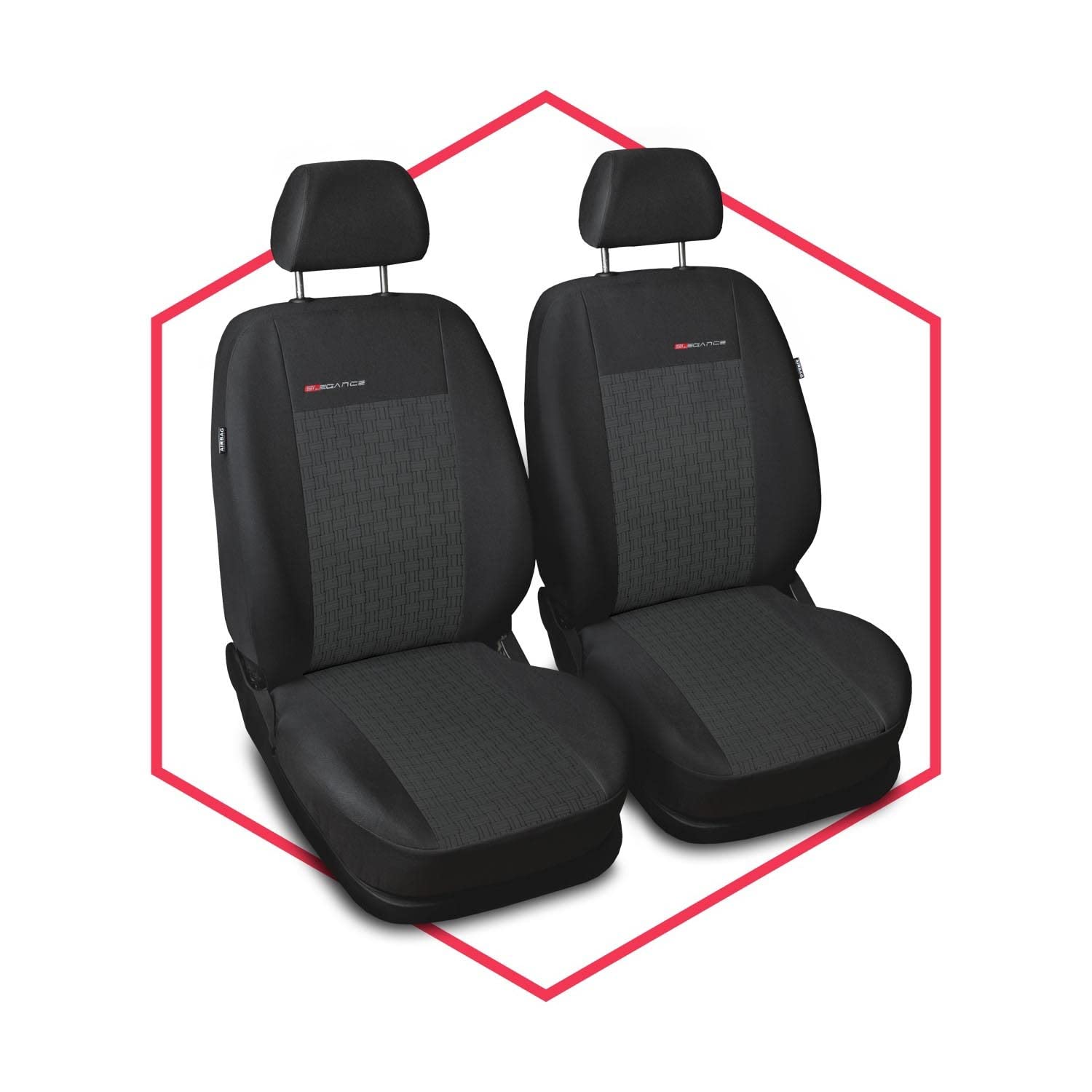Saferide 2er Set Autositzbezüge PKW universal | Auto Sitzbezüge Polyester Grau für Airbag geeignet | für Vordersitze | 1+1 Autositze vorne Saferide 2er Set Autositzbezüge PKW universal | Auto Sitzbezüge Polyester Grau für Airbag geeignet | für Vordersitze | 1+1 Autositze vorne von Saferide