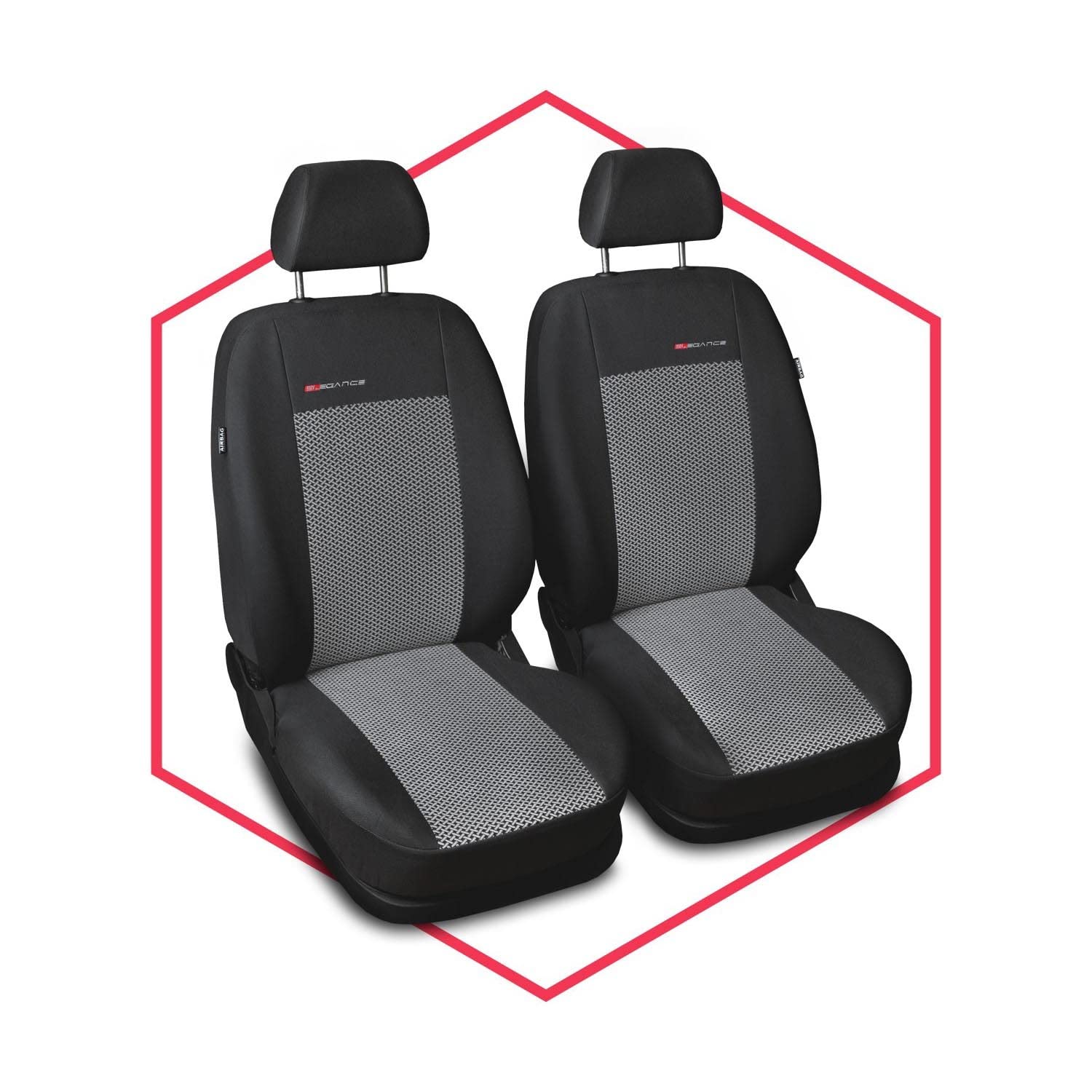 Saferide 2er Set Autositzbezüge PKW universal | Auto Sitzbezüge Polyester Grau für Airbag geeignet | für Vordersitze | 1+1 Autositze vorne Saferide 2er Set Autositzbezüge PKW universal | Auto Sitzbezüge Polyester Grau für Airbag geeignet | für Vordersitze | 1+1 Autositze vorne von Saferide