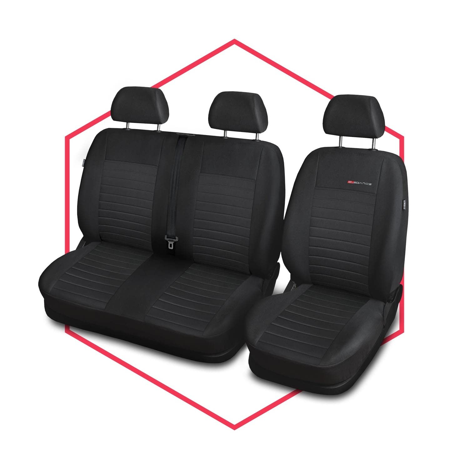 Saferide 2er Set Autositzbezüge Transporter universal | Bus Sitzbezüge Polyester Grau für Airbag geeignet | für Vordersitze | 1+2 Autositze vorne Nicht teilbar Saferide 2er Set Autositzbezüge Transporter universal | Bus Sitzbezüge Polyester Grau für Airbag geeignet | für Vordersitze | 1+2 Autositze vorne Nicht teilbar von Saferide