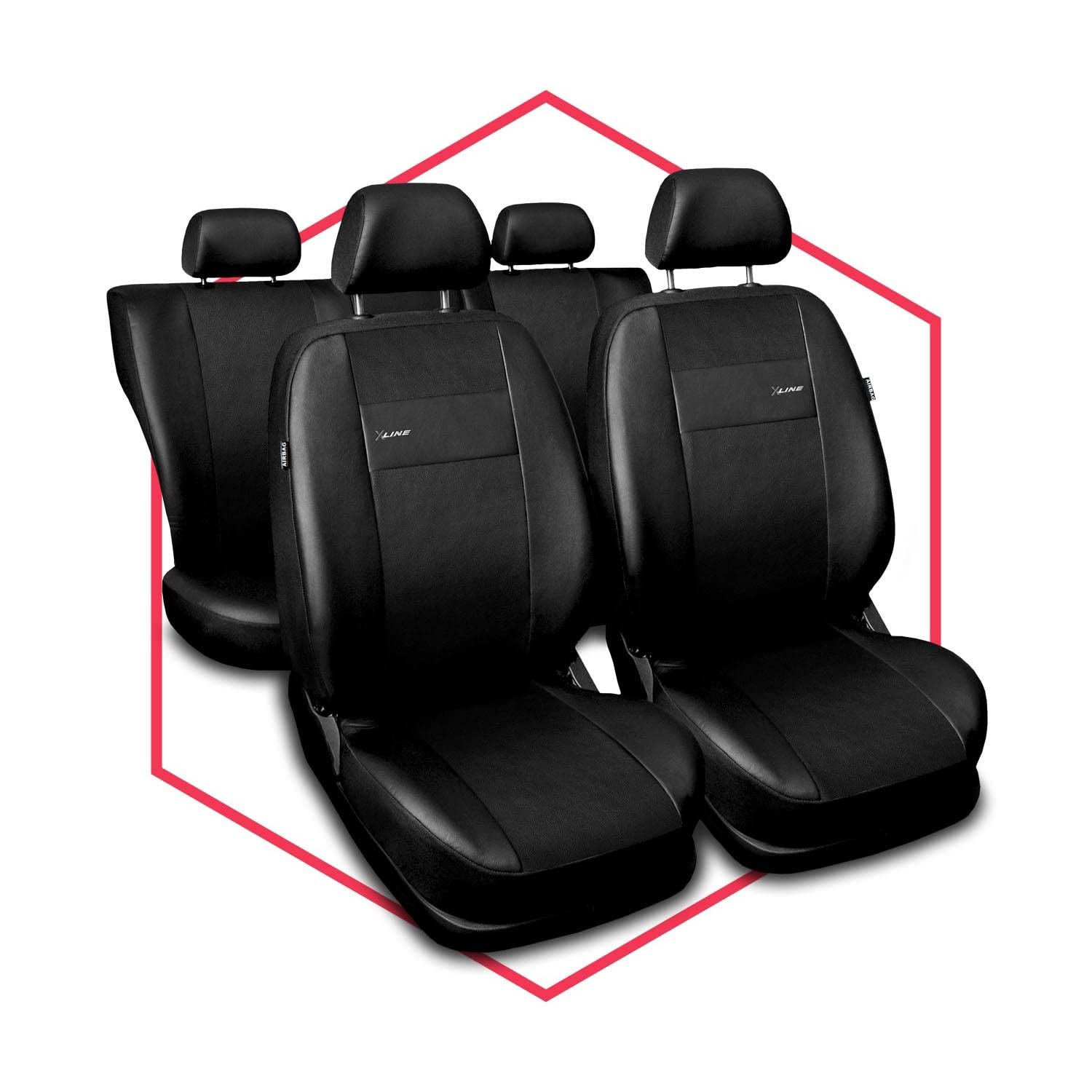 Saferide 3er Set Autositzbezüge PKW universal | Auto Sitzbezüge Kunstleder Schwarz für Airbag geeignet | für Vordersitze und Rückbank 1+1 Autositze vorne und 1 Sitzbank hinten teilbar Reißverschlüsse Saferide 3er Set Autositzbezüge PKW universal | Auto Sitzbezüge Kunstleder Schwarz für Airbag geeignet | für Vordersitze und Rückbank 1+1 Autositze vorne und 1 Sitzbank hinten teilbar Reißverschlüsse von Saferide