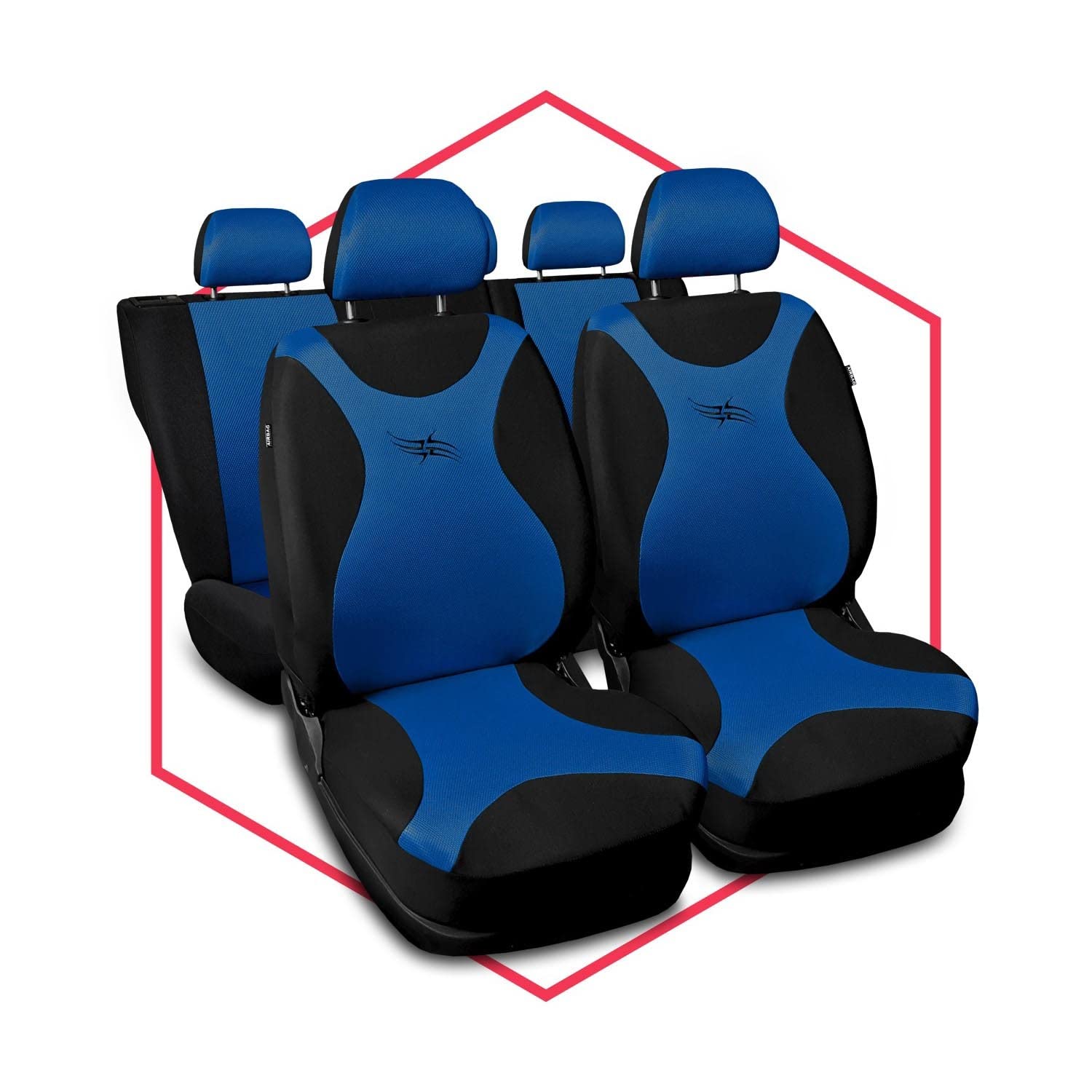 Saferide 3er Set Autositzbezüge PKW universal | Auto Sitzbezüge Polyester Blau für Airbag geeignet | für Vordersitze und Rückbank | 1+1 Autositze vorne und 1 Sitzbank hinten teilbar 2 Reißverschlüsse Saferide 3er Set Autositzbezüge PKW universal | Auto Sitzbezüge Polyester Blau für Airbag geeignet | für Vordersitze und Rückbank | 1+1 Autositze vorne und 1 Sitzbank hinten teilbar 2 Reißverschlüsse von Saferide