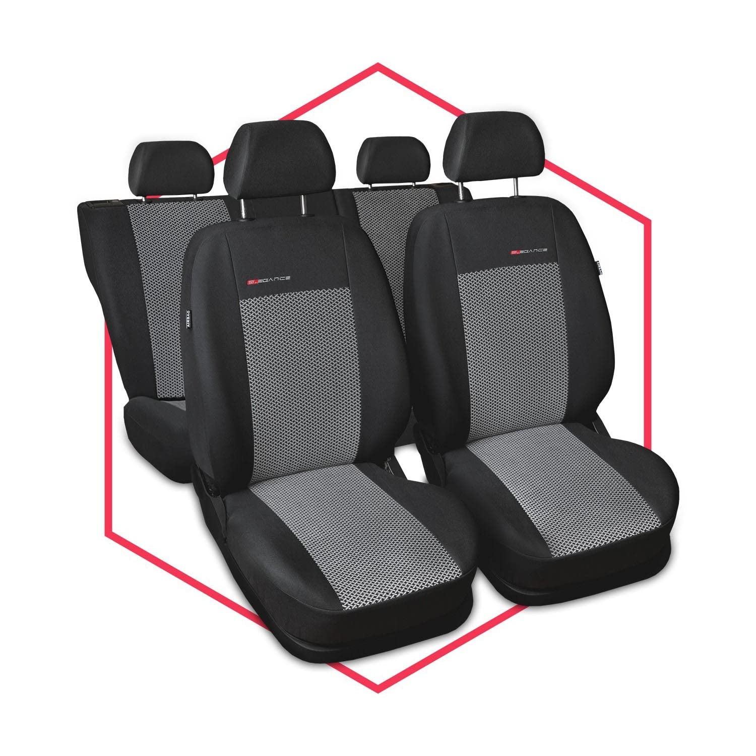 Saferide 3er Set Autositzbezüge PKW universal | Auto Sitzbezüge Polyester Grau für Airbag geeignet | für Vordersitze und Rückbank | 1+1 Autositze vorne und 1 Sitzbank hinten teilbar 2 Reißverschlüsse Saferide 3er Set Autositzbezüge PKW universal | Auto Sitzbezüge Polyester Grau für Airbag geeignet | für Vordersitze und Rückbank | 1+1 Autositze vorne und 1 Sitzbank hinten teilbar 2 Reißverschlüsse von Saferide