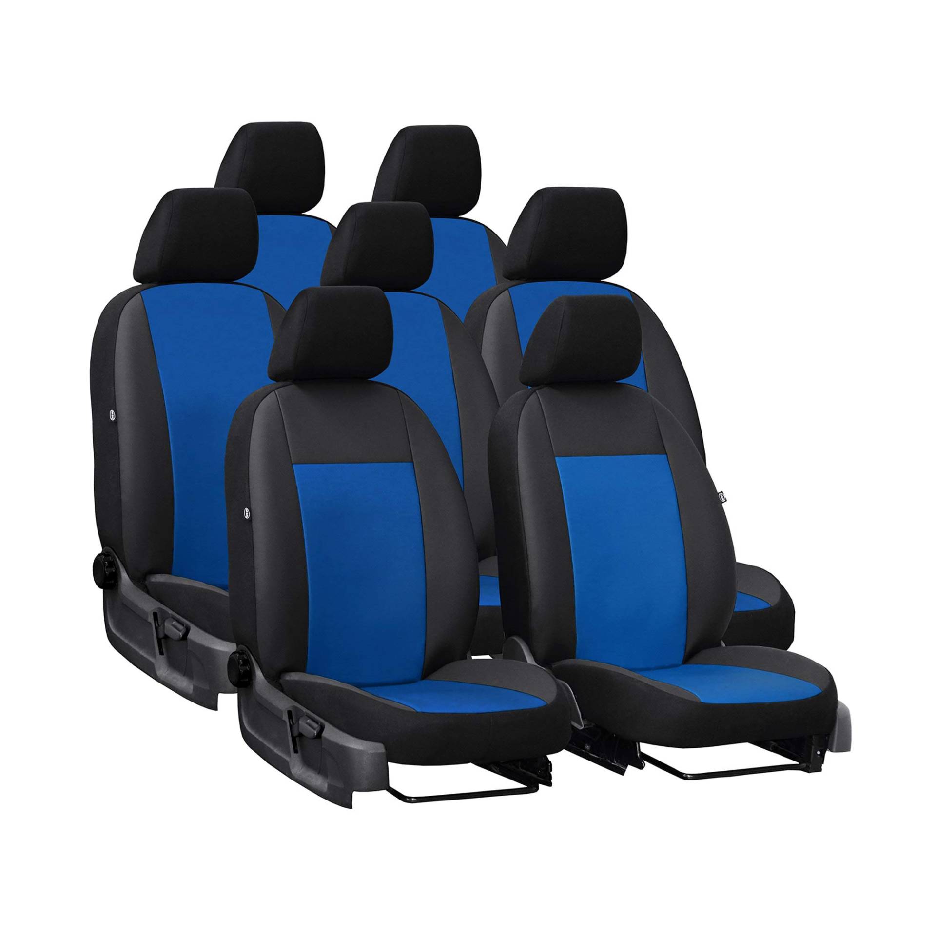 Saferide Autositzbezüge Blau 7-Sitze Schonbezüge Komplettset Sitzbezug Sitzschutz Auto von Saferide
