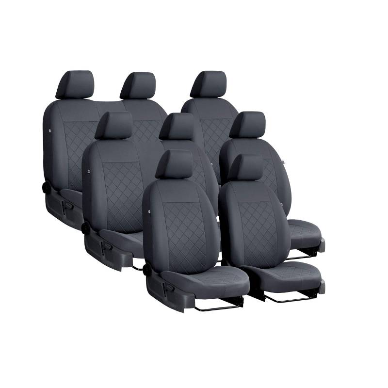 Saferide Autositzbezüge Grau 8-Sitze Transporter Set Sitzbezug Schonbezüge Bezug Schoner von Saferide