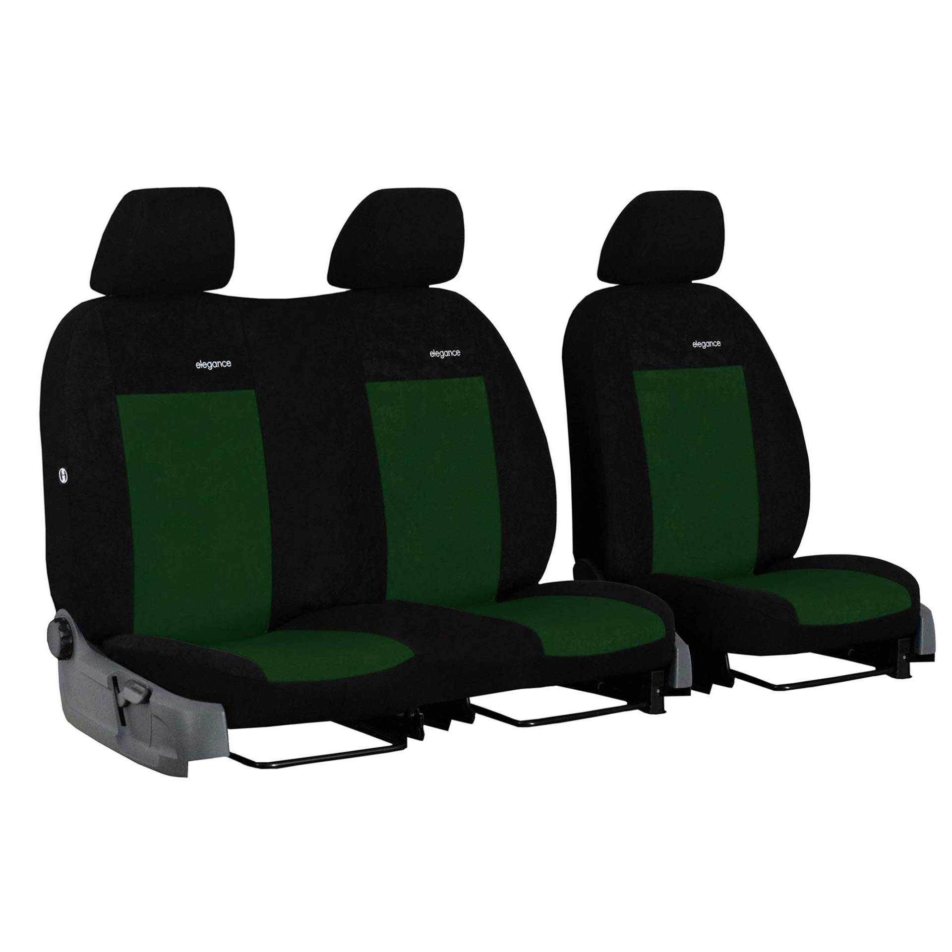 Saferide Autositzbezüge Maß | Auto Sitzbezüge Velours Grün | Schonbezüge Vordersitze 1+2 für Airbag geeignet | Sitzschoner 3 Sitze von Saferide