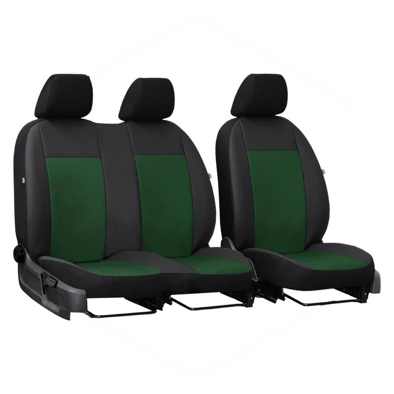 Saferide Autositzbezüge Maß kompatibel mit Ford Transit Custom 1+2 VIII 23- Grün Schonbezüge Sitzbezüge Sitzschoner von Saferide
