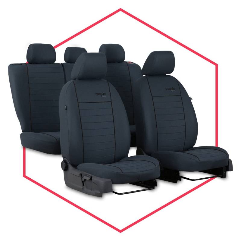 Saferide Autositzbezüge Schonbezüge Maßgefertigte kompatibel mit Hyundai Tucson IV (20-) Sitzauflagen 5-Sitze Sitzbezug Schwarz Schonbezug Sitzschutz von Saferide