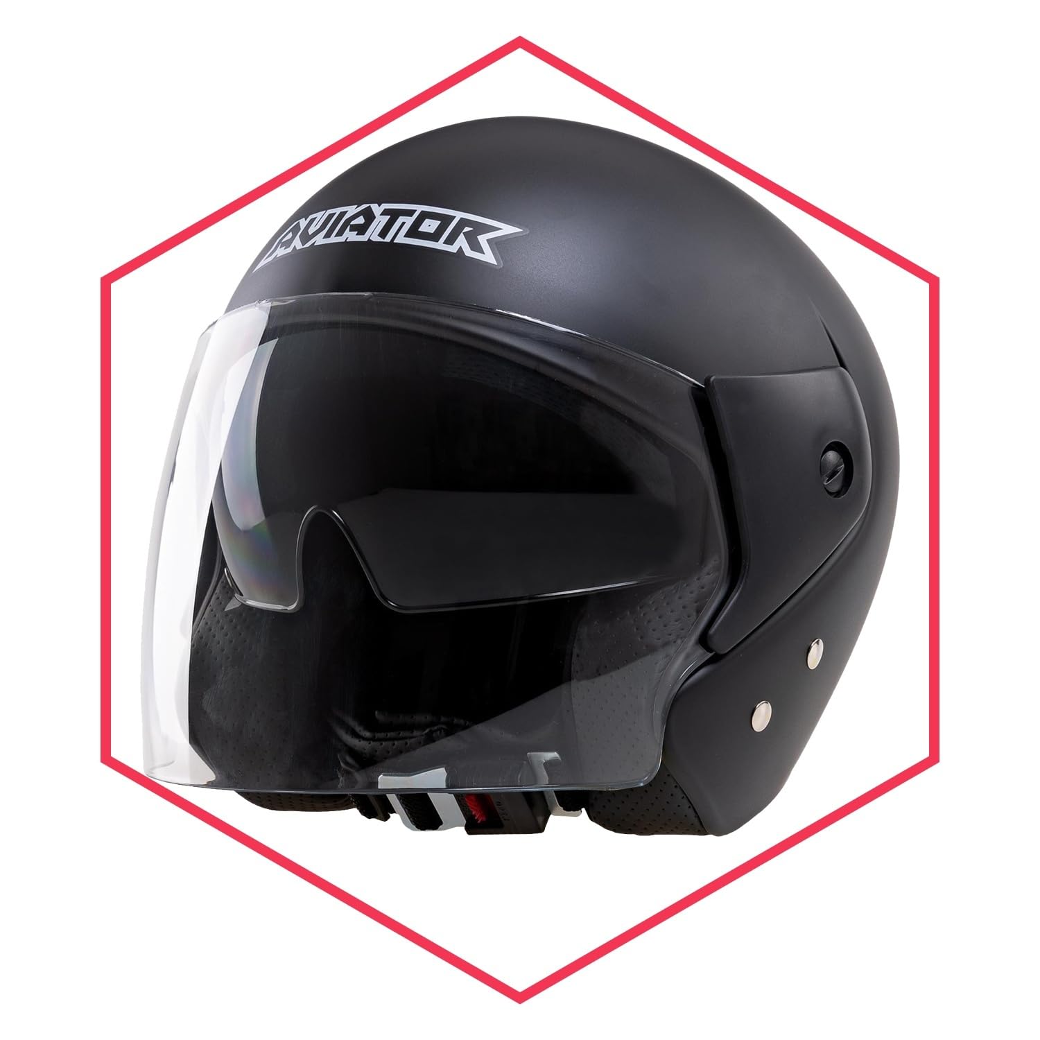 Saferide | Motorradhelm Mit Sonnenblende Matt Schwarz XXL - 63-64 cm Rollerhelm Quadhelm Damen Herren Roller Regenschutz Jugendliche Schutzhelm Sturzhelm Erwachsene Moped Motorrad Mofa von Saferide