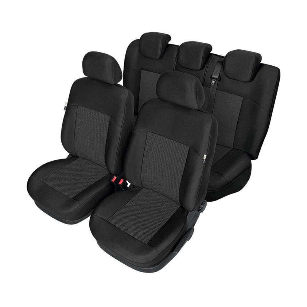 Saferide | Komplettset 5-Sitze Schwarz Sitzbezug für Auto Sitzschoner Schonbezüge Autositz Autositzbezüge Sitzauflagen Sitzschutz Ares Saferide | Komplettset 5-Sitze Schwarz Sitzbezug für Auto Sitzschoner Schonbezüge Autositz Autositzbezüge Sitzauflagen Sitzschutz Ares von Saferide