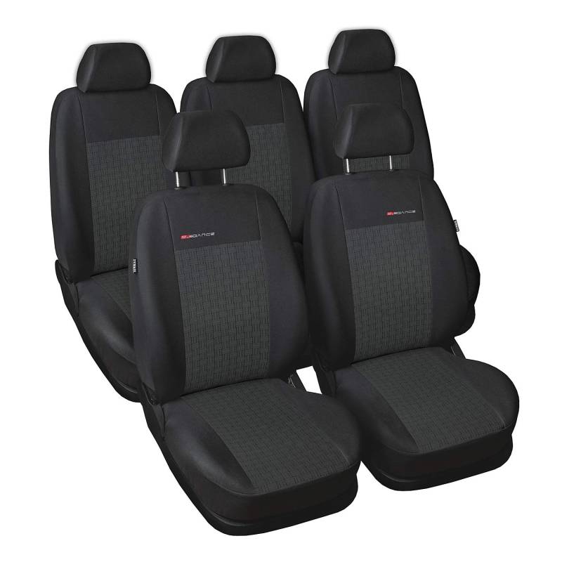 Saferide | Maß Autositzbezüge Grau PKW Komplettset 5-Sitze Sitzbezüge Sitzbezug Schonbezug Schonbezüge Autoschonbezug Autositzbezug Sitzauflagen Sitzschutz Elegance von Saferide