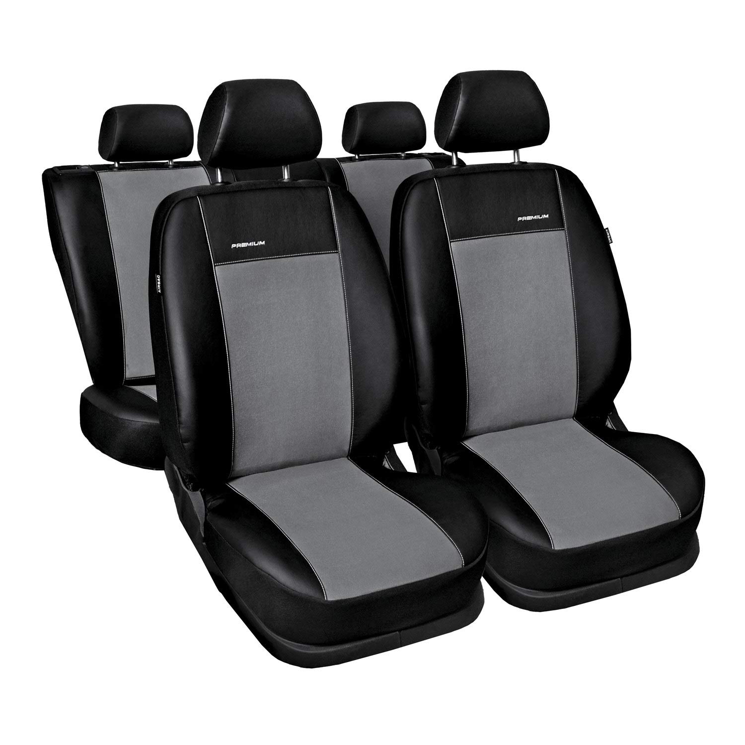 Saferide | Maß PKW Grau Sitzbezüge Sitzbezug für Auto Sitzschoner Set Schonbezüge Autositz Autositzbezüge Sitzauflagen Sitzschutz Premium von Saferide