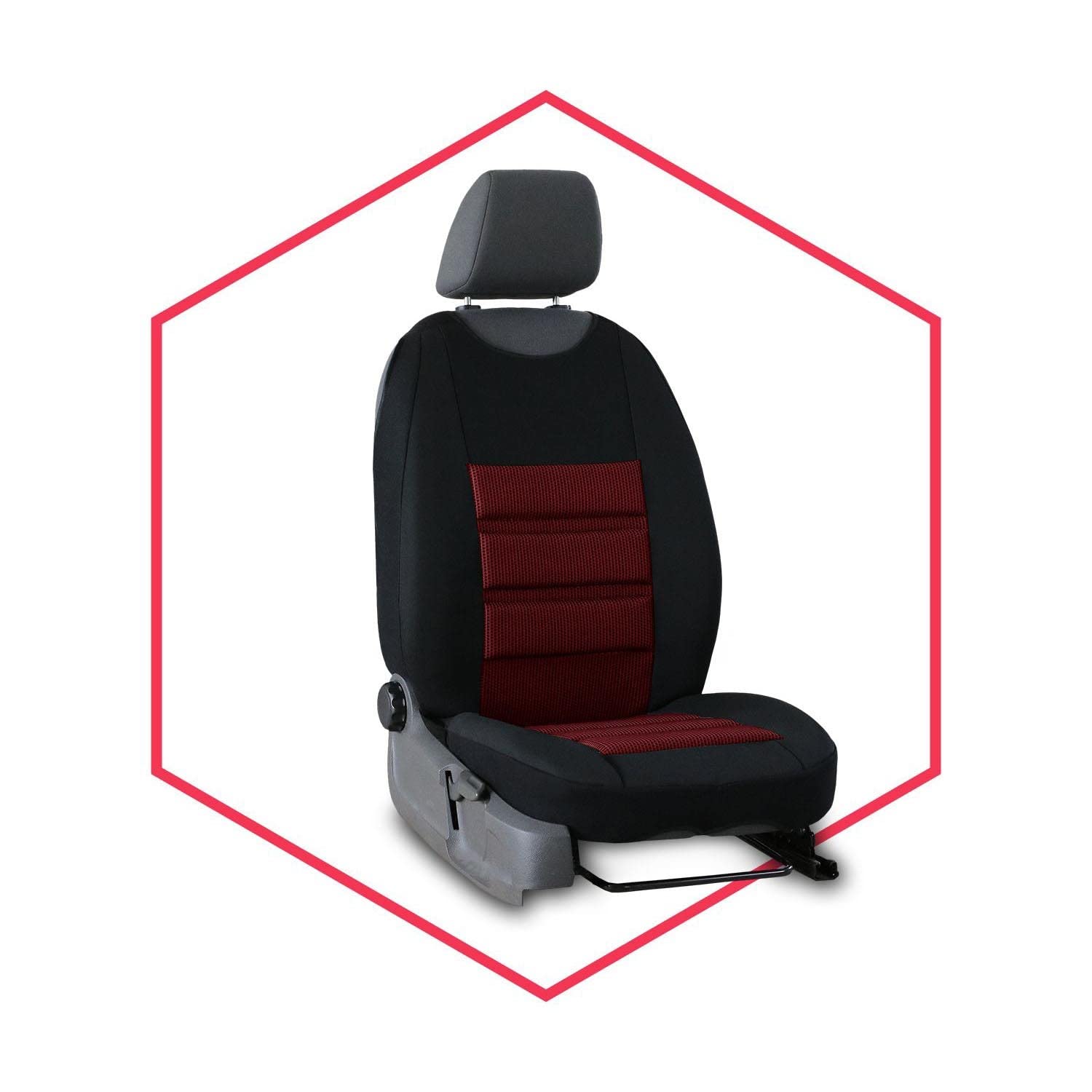 Saferide | Sitzauflage Auto Vordersitze Autositzmatte Wasserdicht Autositzbezug Fahrersitz Universal Sitzschutz Polyester Rot für Airbag geeignet 1 Autositz Vorne Saferide | Sitzauflage Auto Vordersitze Autositzmatte Wasserdicht Autositzbezug Fahrersitz Universal Sitzschutz Polyester Rot für Airbag geeignet 1 Autositz Vorne von Saferide