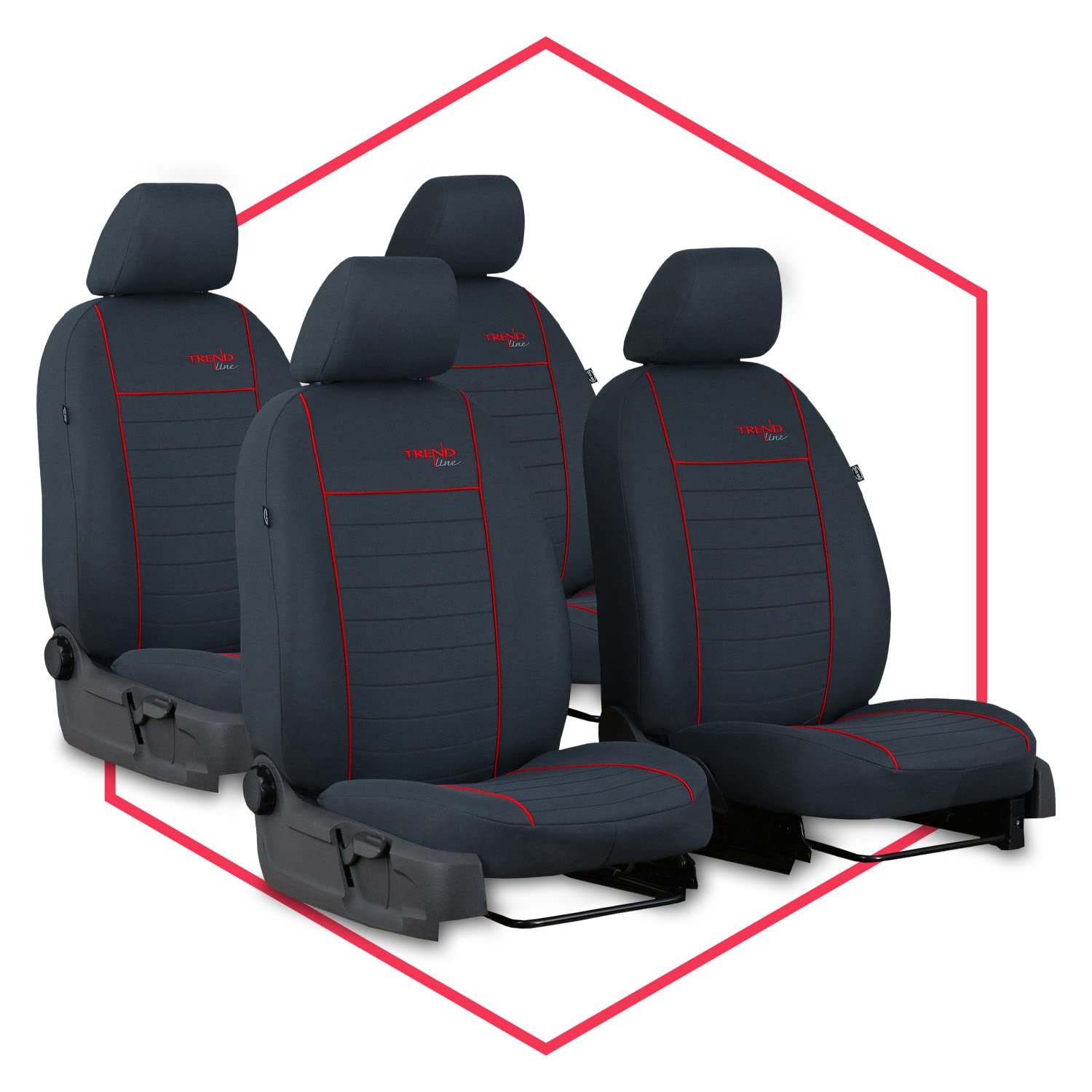 Sitzbezüge Auto Zubehör Autositzbezüge Komplettset 4-Sitze Schonbezüge Sitzschoner Autobezug Sitzplatzbezüge Rot Sitzbezüge Auto Zubehör Autositzbezüge Komplettset 4-Sitze Schonbezüge Sitzschoner Autobezug Sitzplatzbezüge Rot von Saferide