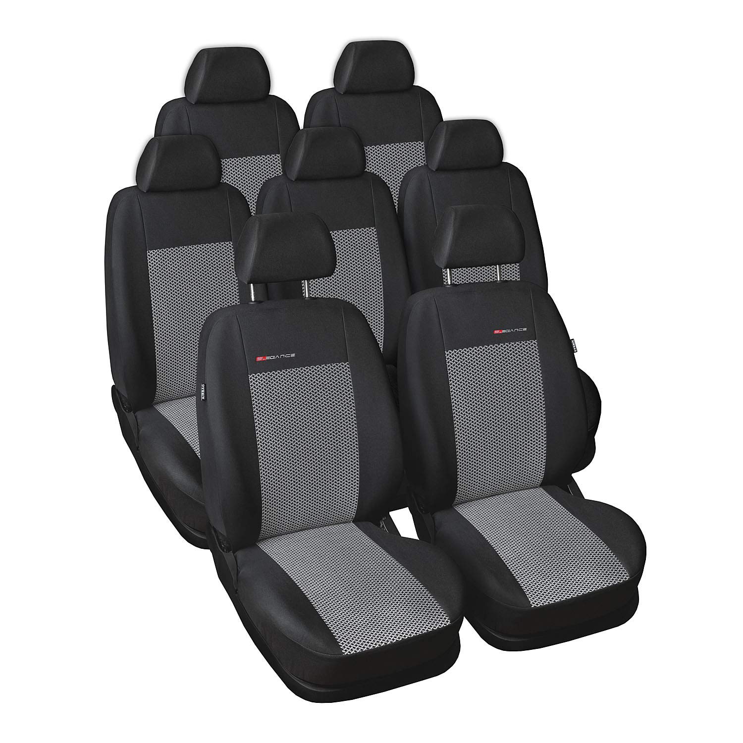 Saferide | Maß Autositzbezüge Grau PKW Komplettset 7-Sitze Sitzbezüge Sitzbezug Schonbezug Schonbezüge Autoschonbezug Autositzbezug Sitzauflagen Sitzschutz Elegance Saferide | Maß Autositzbezüge Grau PKW Komplettset 7-Sitze Sitzbezüge Sitzbezug Schonbezug Schonbezüge Autoschonbezug Autositzbezug Sitzauflagen Sitzschutz Elegance von Saferide