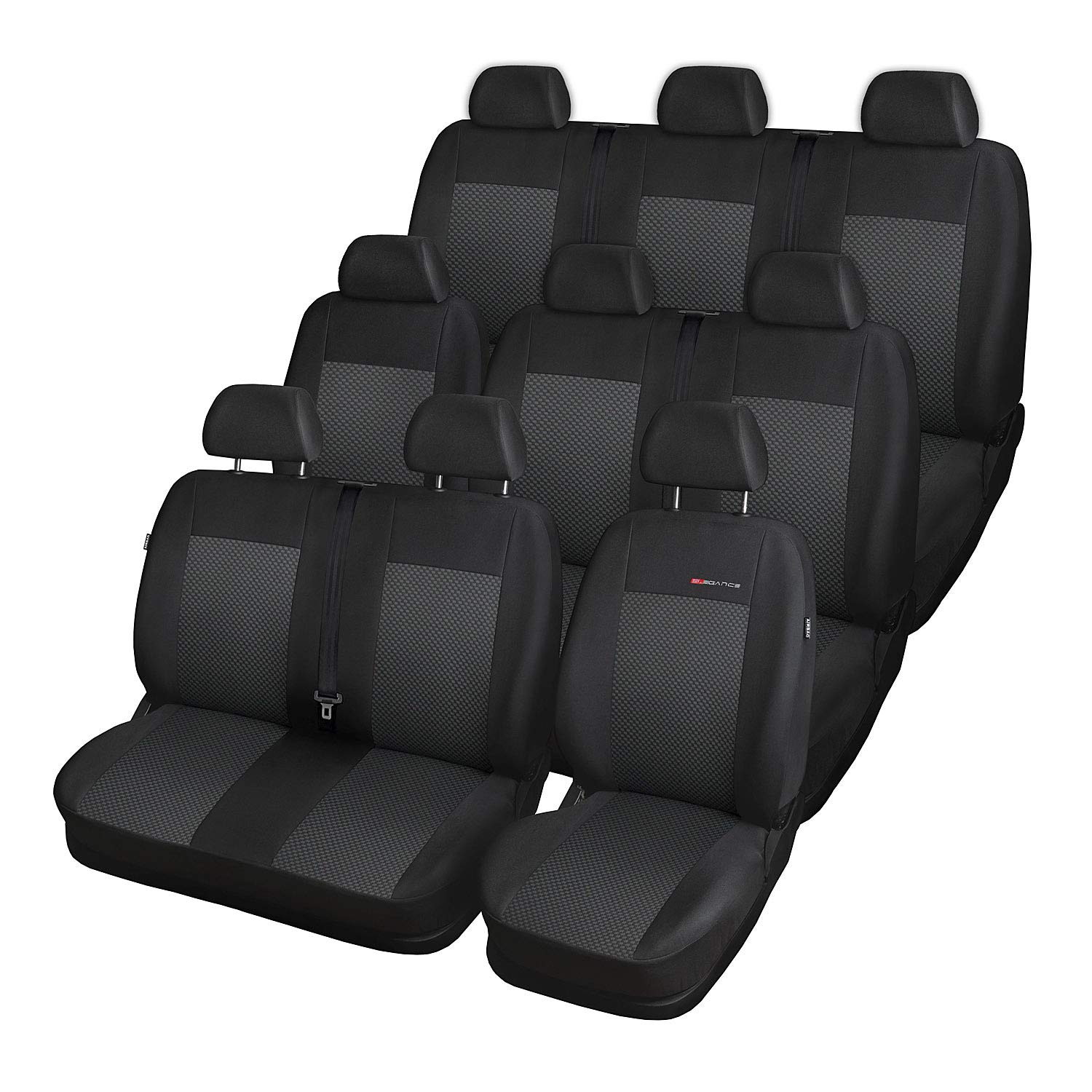 saferide | Maß Autositzbezüge Komplettset Transporter 9- Sitze Grau Sitzbezüge Sitzbezug Schonbezüge Autoschonbezug Autositzbezug Sitzauflagen Sitzschutz Elegance saferide | Maß Autositzbezüge Komplettset Transporter 9- Sitze Grau Sitzbezüge Sitzbezug Schonbezüge Autoschonbezug Autositzbezug Sitzauflagen Sitzschutz Elegance von Saferide