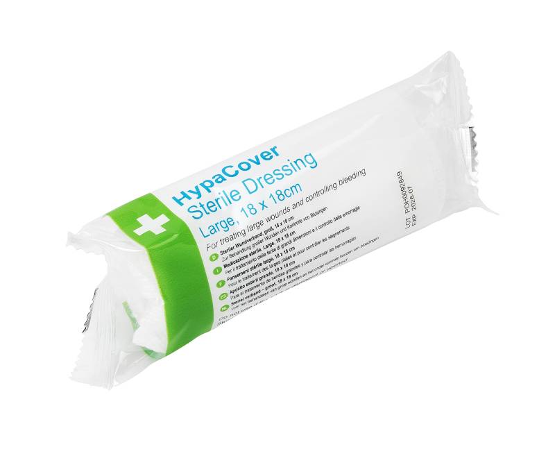 Safety First Aid d7632pk6 Allsport Medical hypacover Wundkompresse steril Verband, L, 18 x 18 cm, 6 Stück von Safety First Aid Group