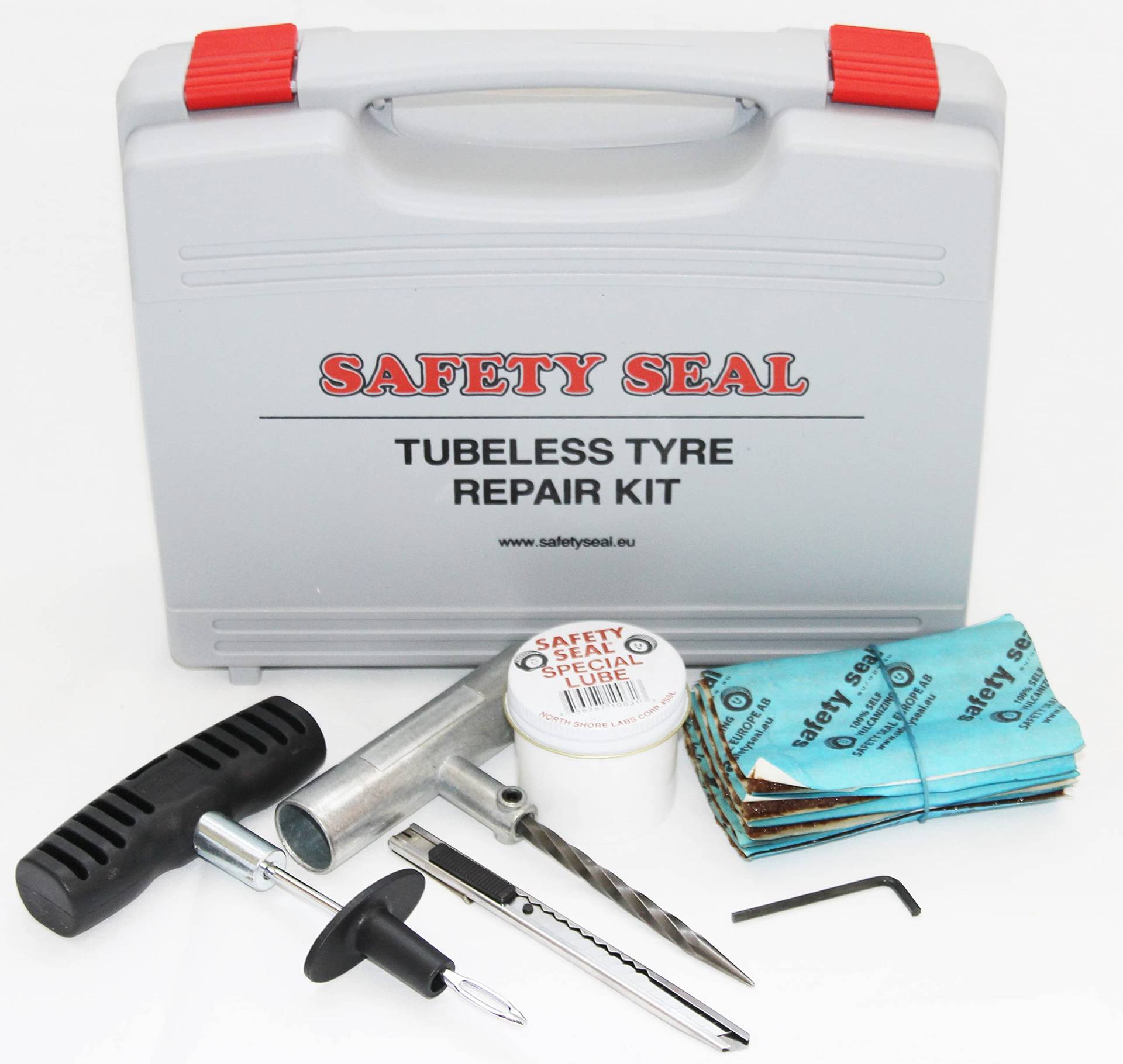 Reifenreparatur-Starter Set"Safety Seal" für PKW, die ultimative Reparatur von Reifen, TÜV-geprüft von Safety Seal