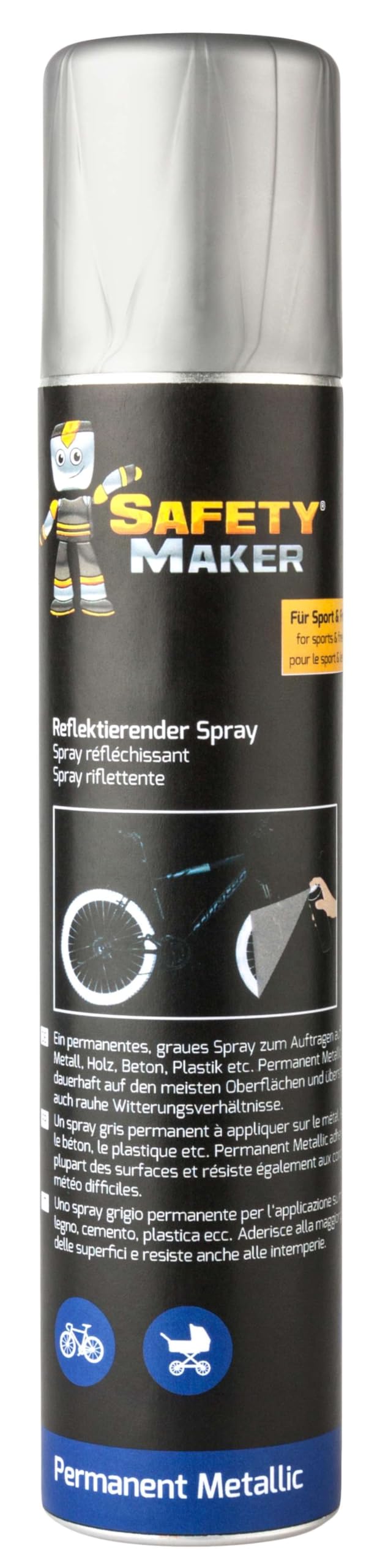 Safety Maker Reflektorspray Permanent Metallic 200 ml von Walser