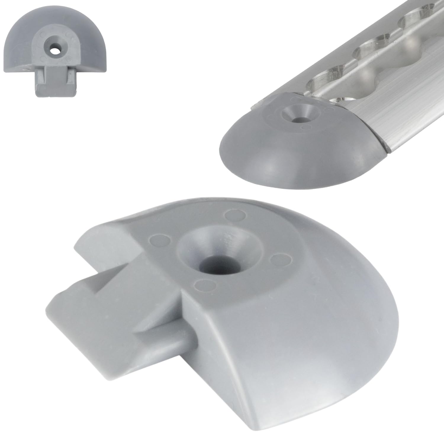 Safetytex Endkappen für Zurrschienen halbrund 50 mm - Einsteckkappe Grau - Kunststoffkappe runde Form - Lange Lebensdauer - sicherer Transport - 1 Stück Safetytex Endkappen für Zurrschienen halbrund 50 mm - Einsteckkappe Grau - Kunststoffkappe runde Form - Lange Lebensdauer - sicherer Transport - 1 Stück von Safetytex