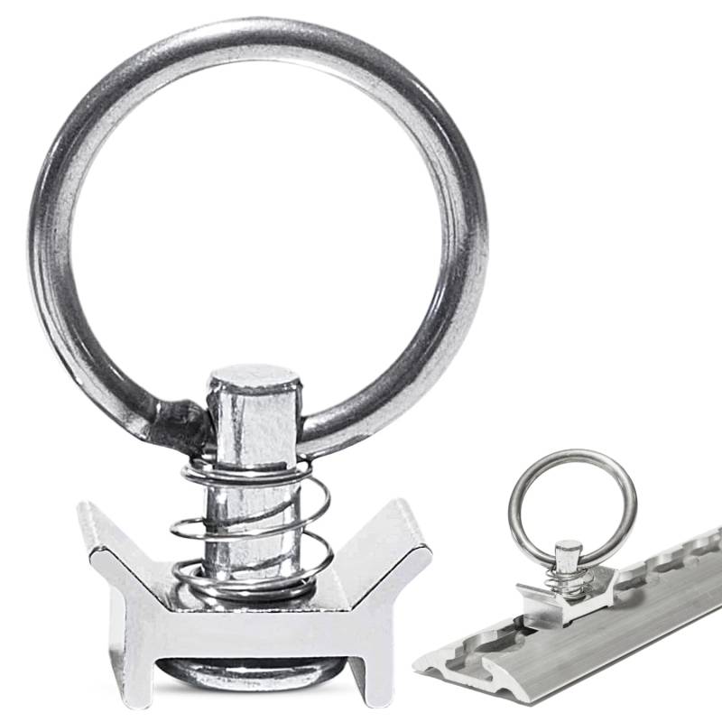 Safetytex Single Fitting Endbeschlag - Endfitting Zurrring Edelstahl/ALU - Flugöse Hochfest 20 mm - Airlineschienen Zubehör - Bruchlast 1000dan (1 Stück) von Safetytex