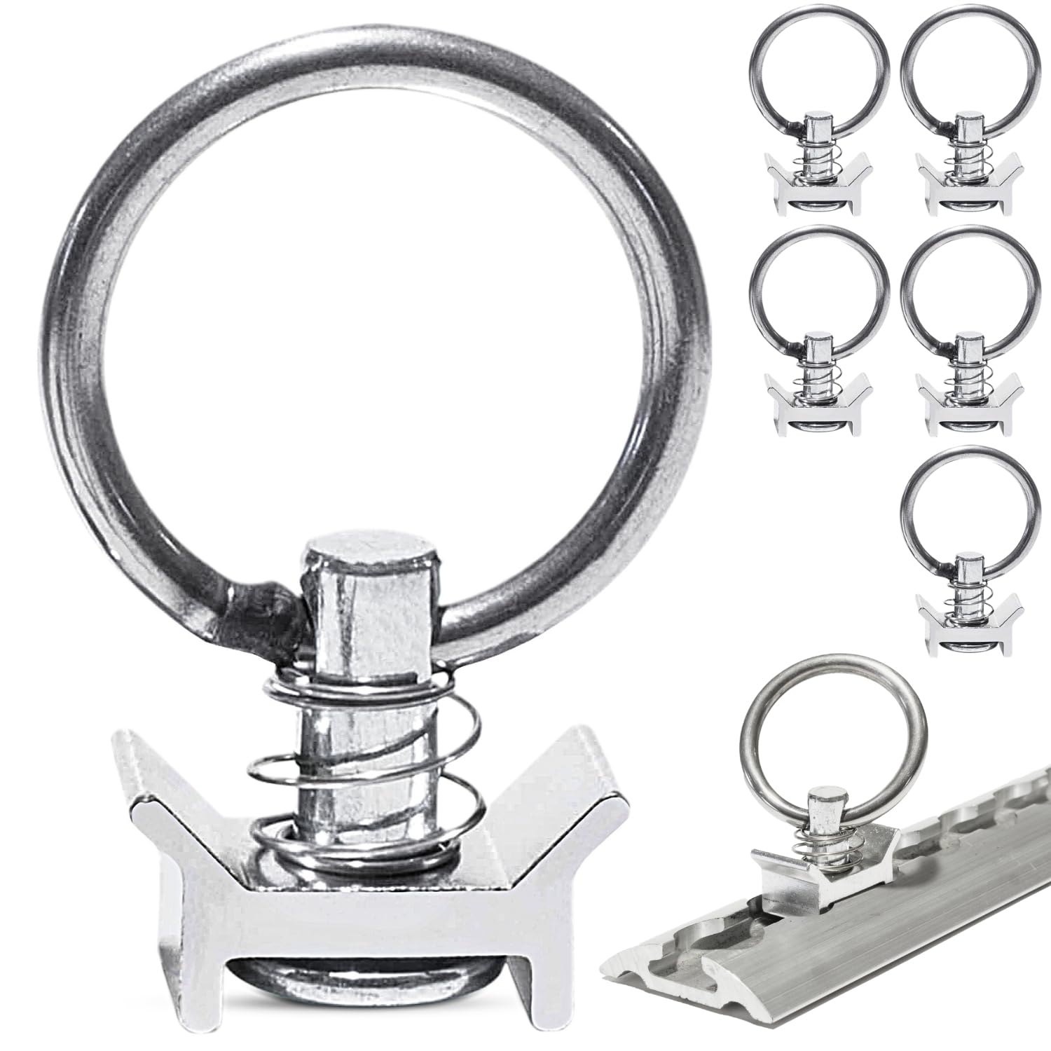 Safetytex Single Fitting Endbeschlag - Endfitting Zurrring Edelstahl/ALU - Flugöse Hochfest 20 mm - Airlineschienen Zubehör - Bruchlast 1000dan (6 Stück) Safetytex Single Fitting Endbeschlag - Endfitting Zurrring Edelstahl/ALU - Flugöse Hochfest 20 mm - Airlineschienen Zubehör - Bruchlast 1000dan (6 Stück) von Safetytex
