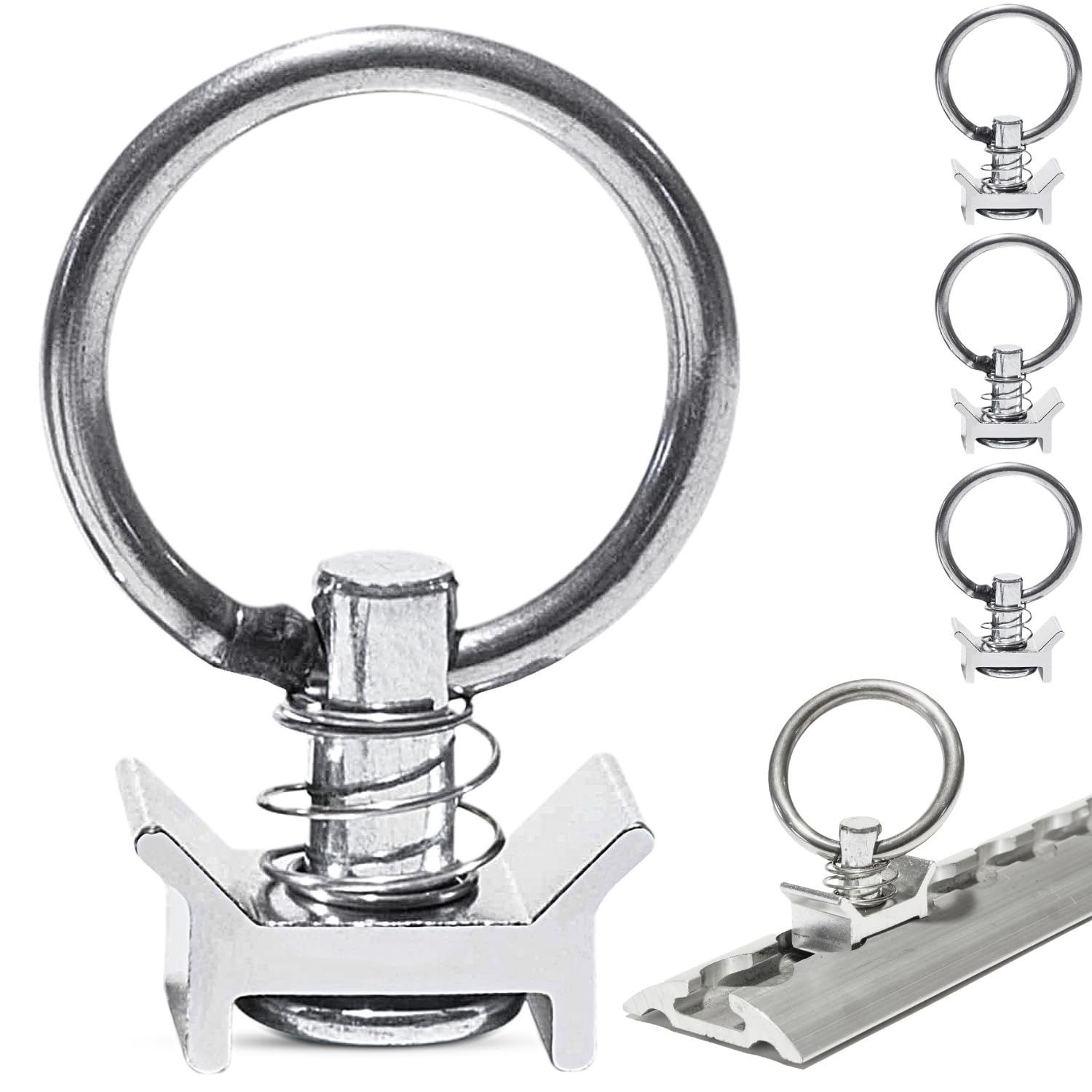 Safetytex Single Fitting Endbeschlag - Endfitting Zurrring Edelstahl/ALU - Flugöse Hochfest 20 mm - Airlineschienen Zubehör - Bruchlast 1000dan (4 Stück) Safetytex Single Fitting Endbeschlag - Endfitting Zurrring Edelstahl/ALU - Flugöse Hochfest 20 mm - Airlineschienen Zubehör - Bruchlast 1000dan (4 Stück) von Safetytex