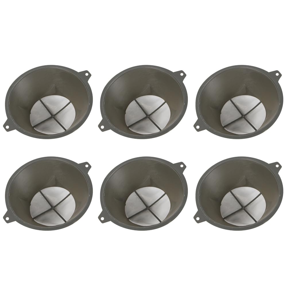 6 Stück Farbsieb, 100-Mesh wiederverwendbare Farbsieb, Trichternetz, Metallgitter-Filterwerkzeug für Farbspray, Latexfarbe (grau/153 mm) von SagaSave