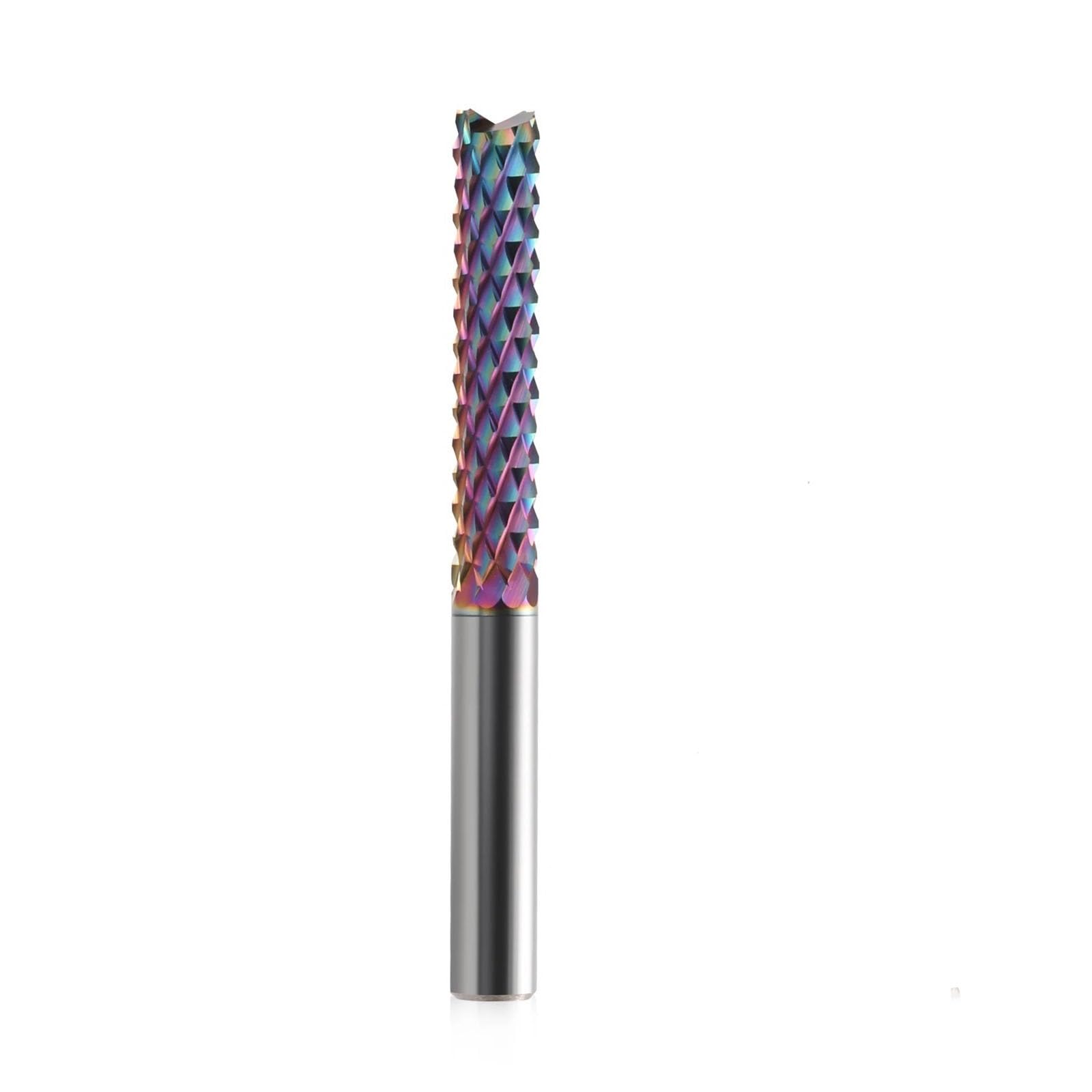 1Pcs 3.175 4 5 6 8mm Shank DLC Coating Milling Cutter CNC Engraving Bits Corn End Mill Milling Tools for Circuit Board(4.0x32x55L) von Saharuse