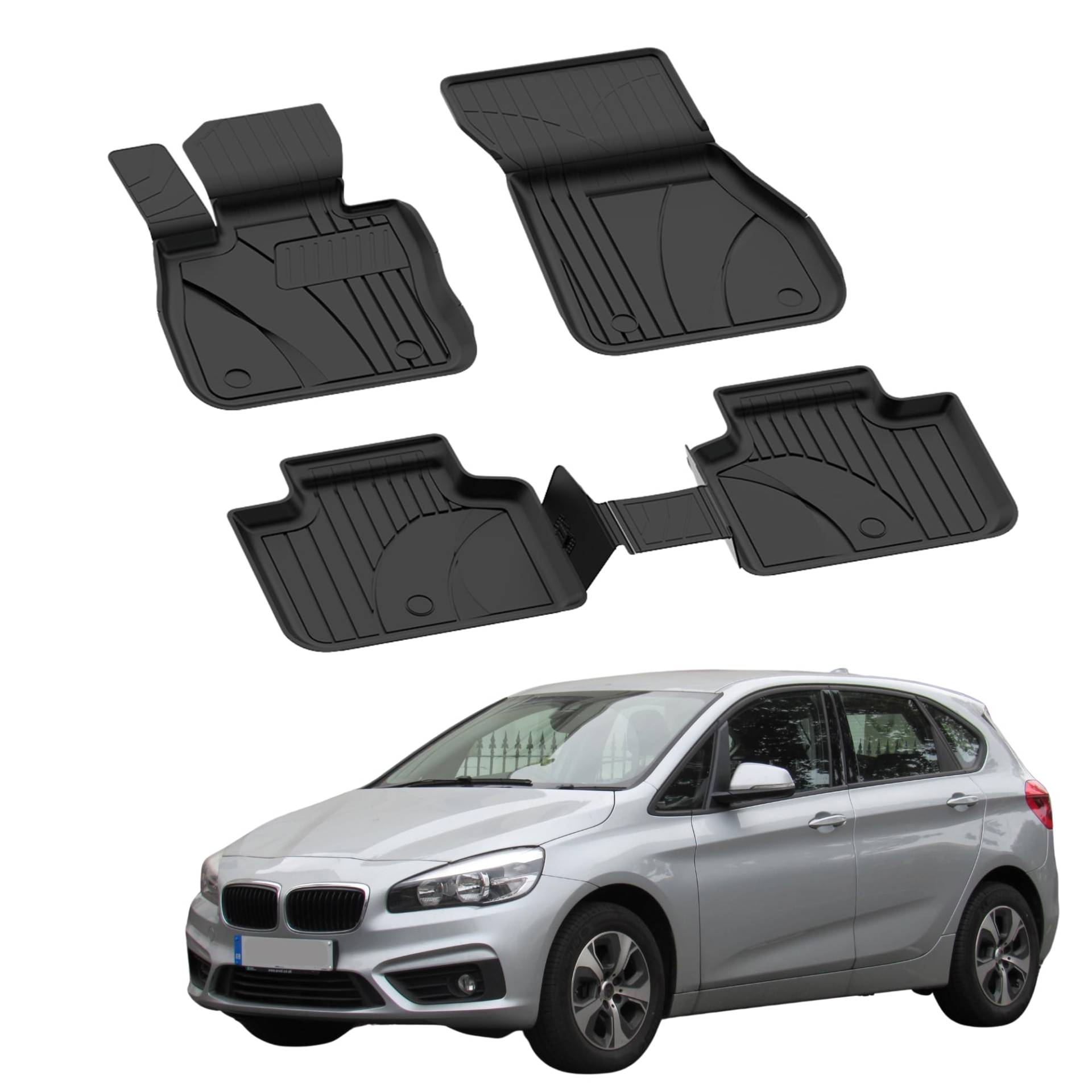 Fußmatten Automatten kompatibel mit BMW F45 2er Active Tourer 2014-2021 | 4.5D Premium TPE Gummi Antirutsch Gummimatten Wasserdicht Car Auto Matte Schwarz Fußmatten Automatten kompatibel mit BMW F45 2er Active Tourer 2014-2021 | 4.5D Premium TPE Gummi Antirutsch Gummimatten Wasserdicht Car Auto Matte Schwarz von Sahler