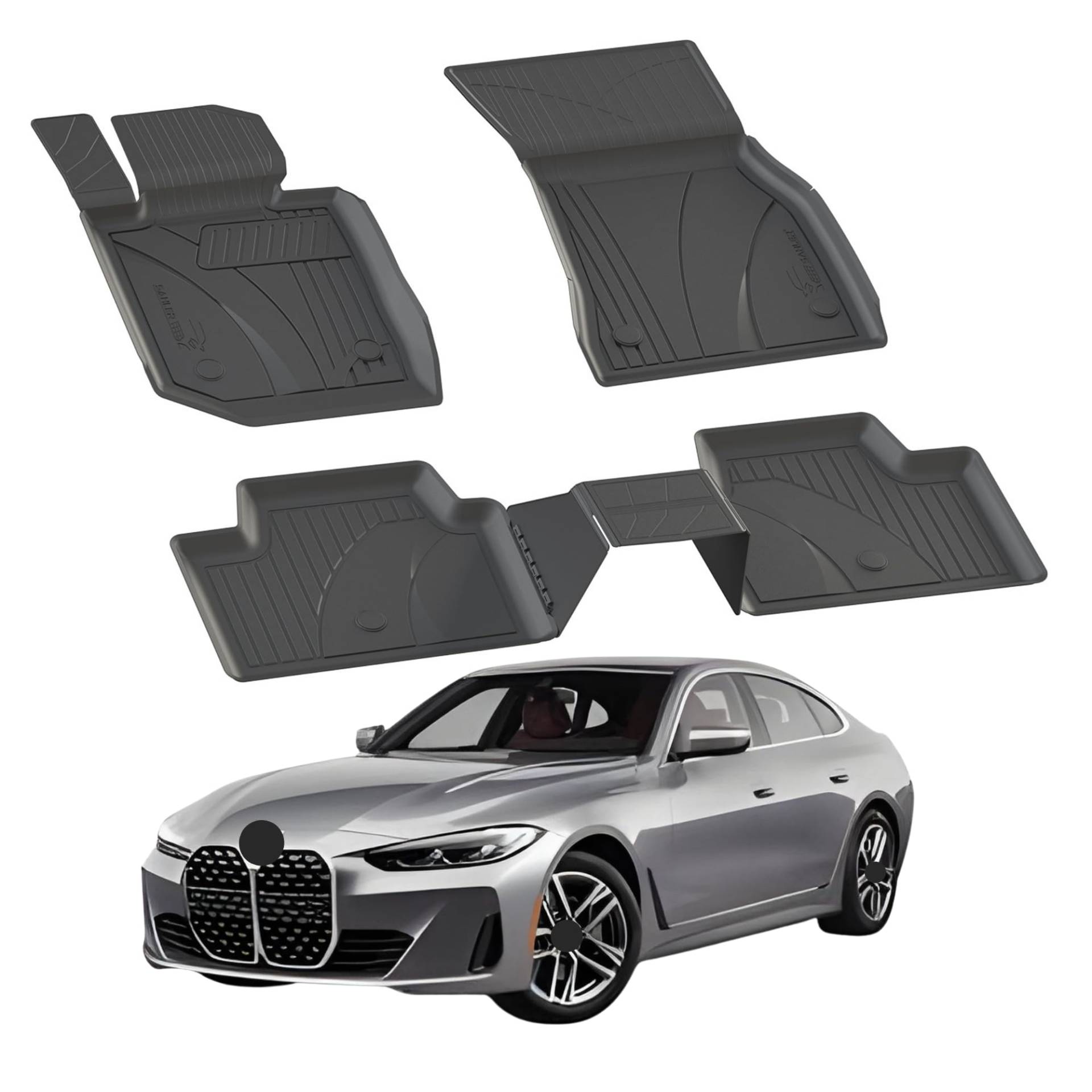 Fußmatten Automatten kompatibel mit BMW G26 4er Gran Coupe 2021-2024 | 4.5D Premium TPE Gummi Antirutsch Gummimatten Wasserdicht Car Auto Matte Schwarz Fußmatten Automatten kompatibel mit BMW G26 4er Gran Coupe 2021-2024 | 4.5D Premium TPE Gummi Antirutsch Gummimatten Wasserdicht Car Auto Matte Schwarz von Sahler
