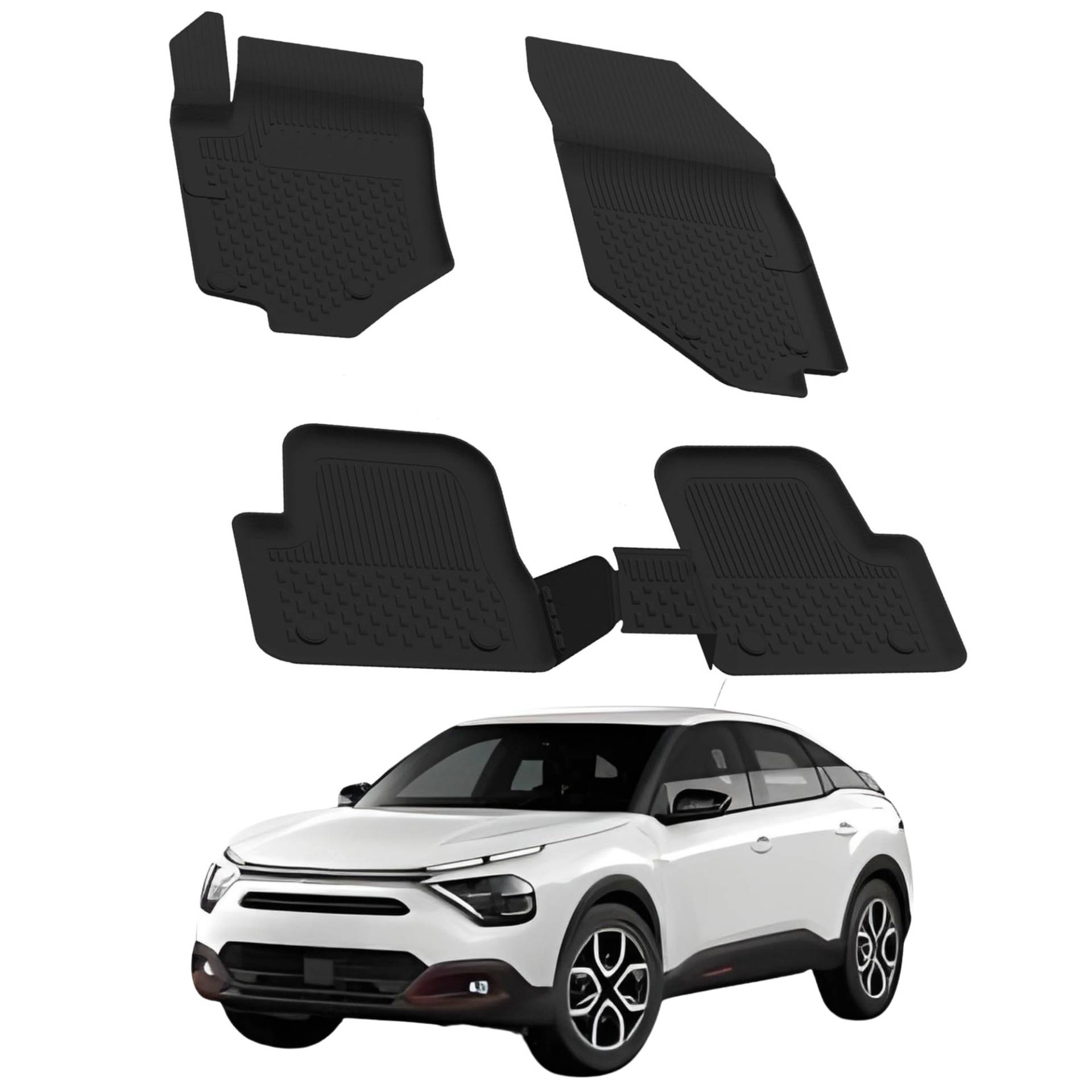 Fußmatten Automatten kompatibel mit Citroen C4 HB 2021-2024 | 4.5D Premium TPE Gummi Antirutsch Gummimatten Wasserdicht Car Auto Matte Schwarz Fußmatten Automatten kompatibel mit Citroen C4 HB 2021-2024 | 4.5D Premium TPE Gummi Antirutsch Gummimatten Wasserdicht Car Auto Matte Schwarz von Sahler