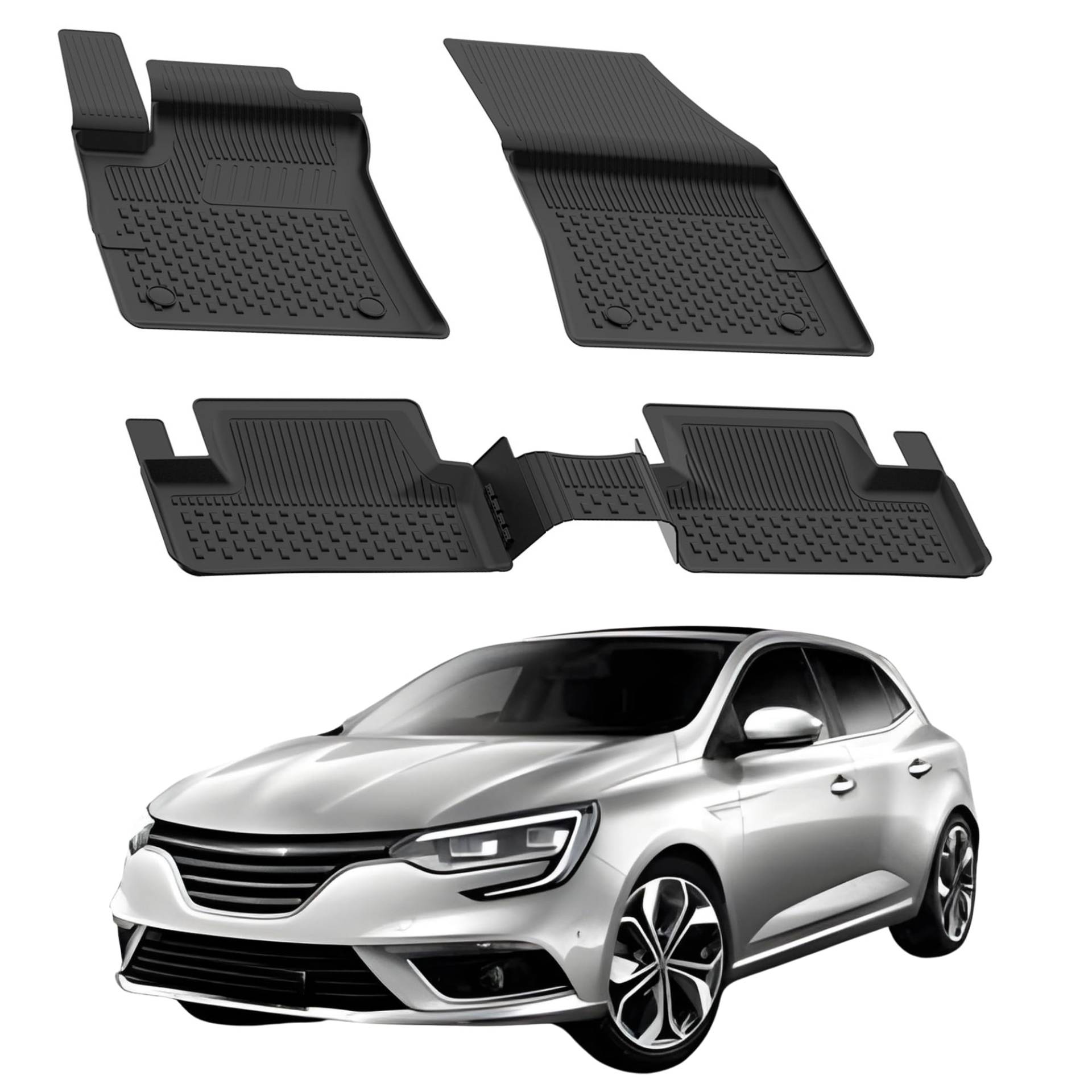 Fußmatten Automatten kompatibel mit Renault Megane 4 HB 2016-2024 | 4.5D Premium TPE Gummi Antirutsch Gummimatten Wasserdicht Car Auto Matte Schwarz Fußmatten Automatten kompatibel mit Renault Megane 4 HB 2016-2024 | 4.5D Premium TPE Gummi Antirutsch Gummimatten Wasserdicht Car Auto Matte Schwarz von Sahler