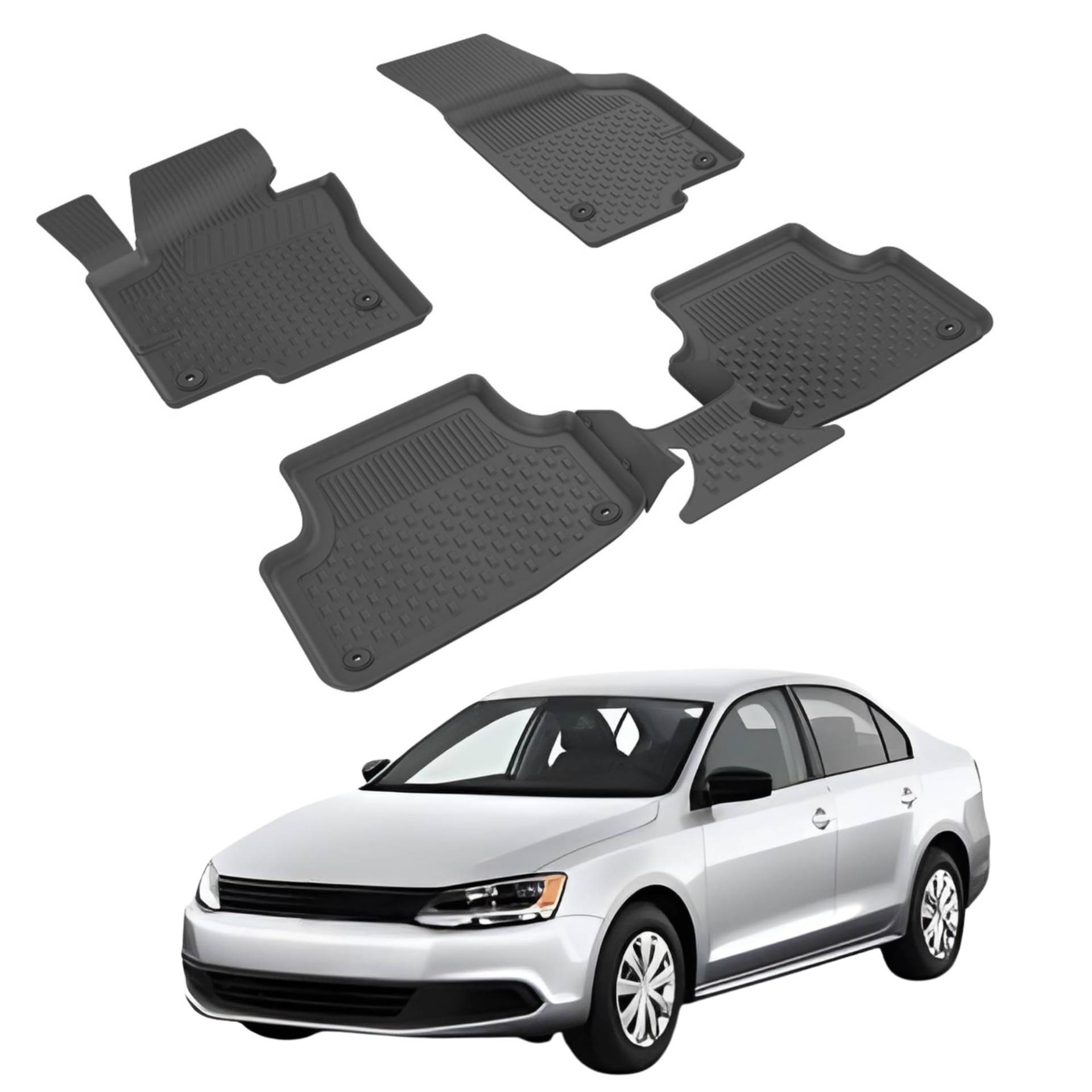 Fußmatten Automatten kompatibel mit Volkswagen Jetta 2018-2024 | 4.5D Premium TPE Gummi Antirutsch Gummimatten Wasserdicht Car Auto Matte Schwarz Fußmatten Automatten kompatibel mit Volkswagen Jetta 2018-2024 | 4.5D Premium TPE Gummi Antirutsch Gummimatten Wasserdicht Car Auto Matte Schwarz von Sahler