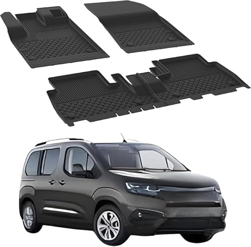 Fußmatten für Toyota Proace City 2020-2024 | 4.5D Premium TPE Gummi Automatten Antirutsch Gummimatten Wasserdicht Car Auto Matte Schwarz von Sahler